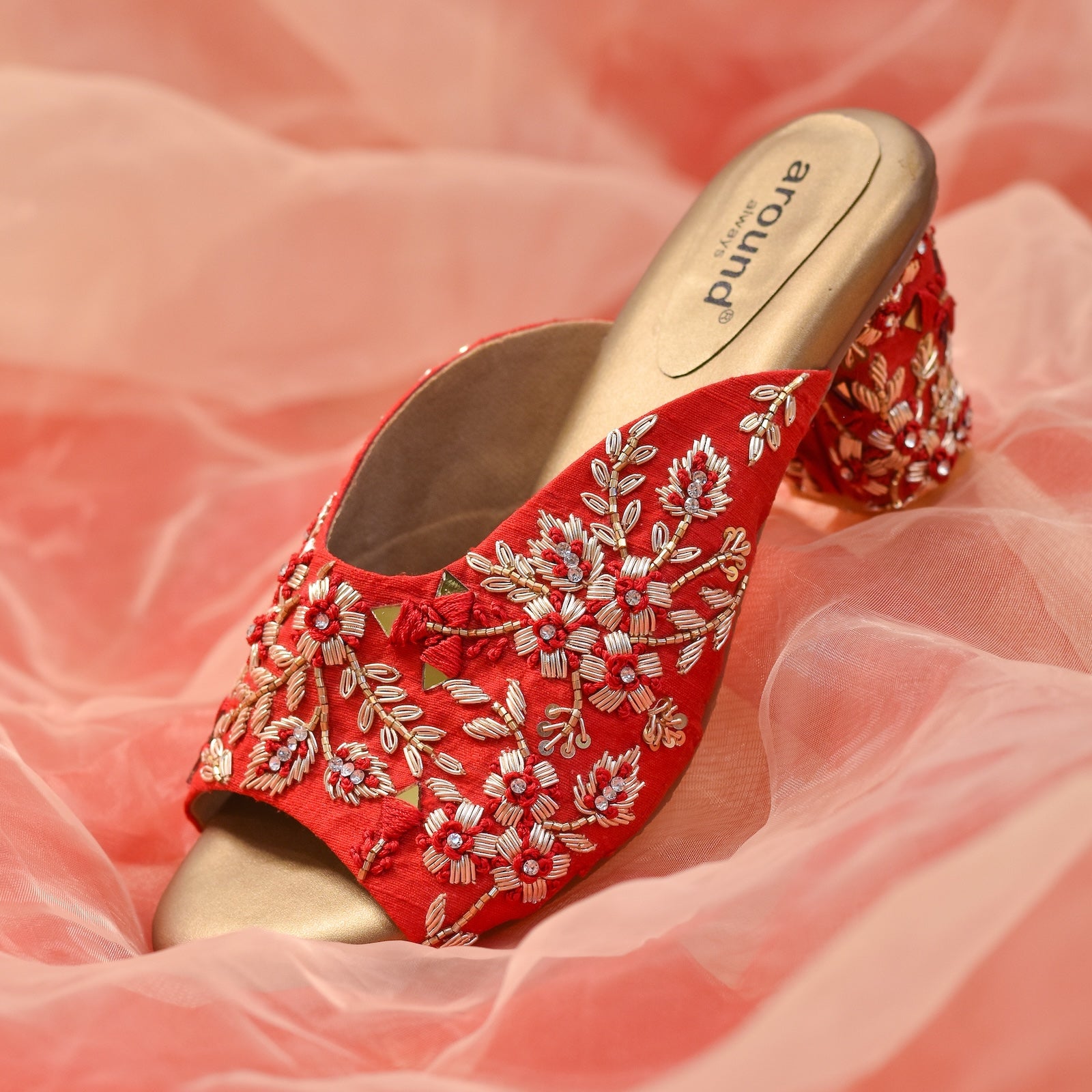 Red Bridal Shoes Dulhan Sandal Online Red Wedding Heels Collection
