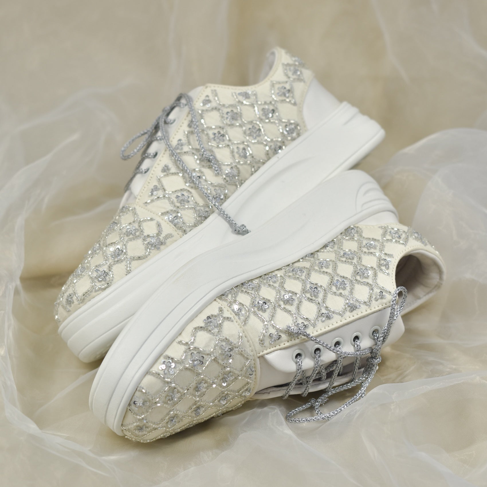 Gemini Off White Sneakers Designer Party Sneakers