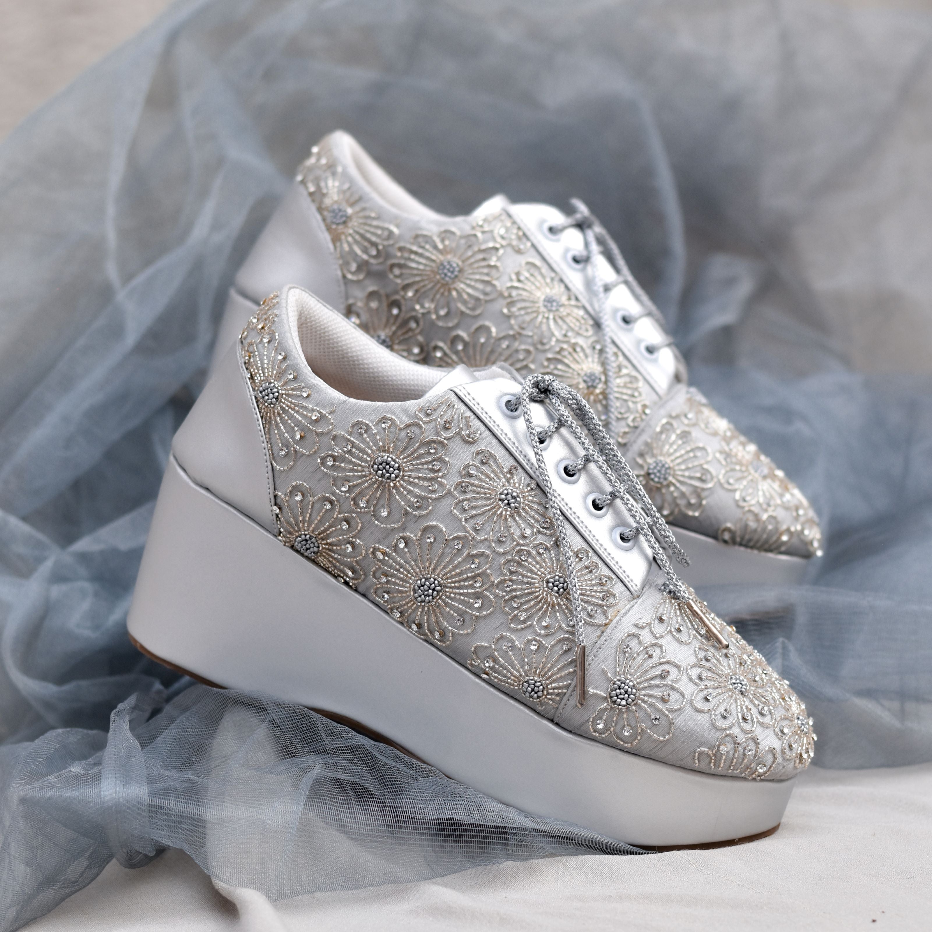 Moonflower Heels Sneakers Blingy Sangeet Shoes for Weddings
