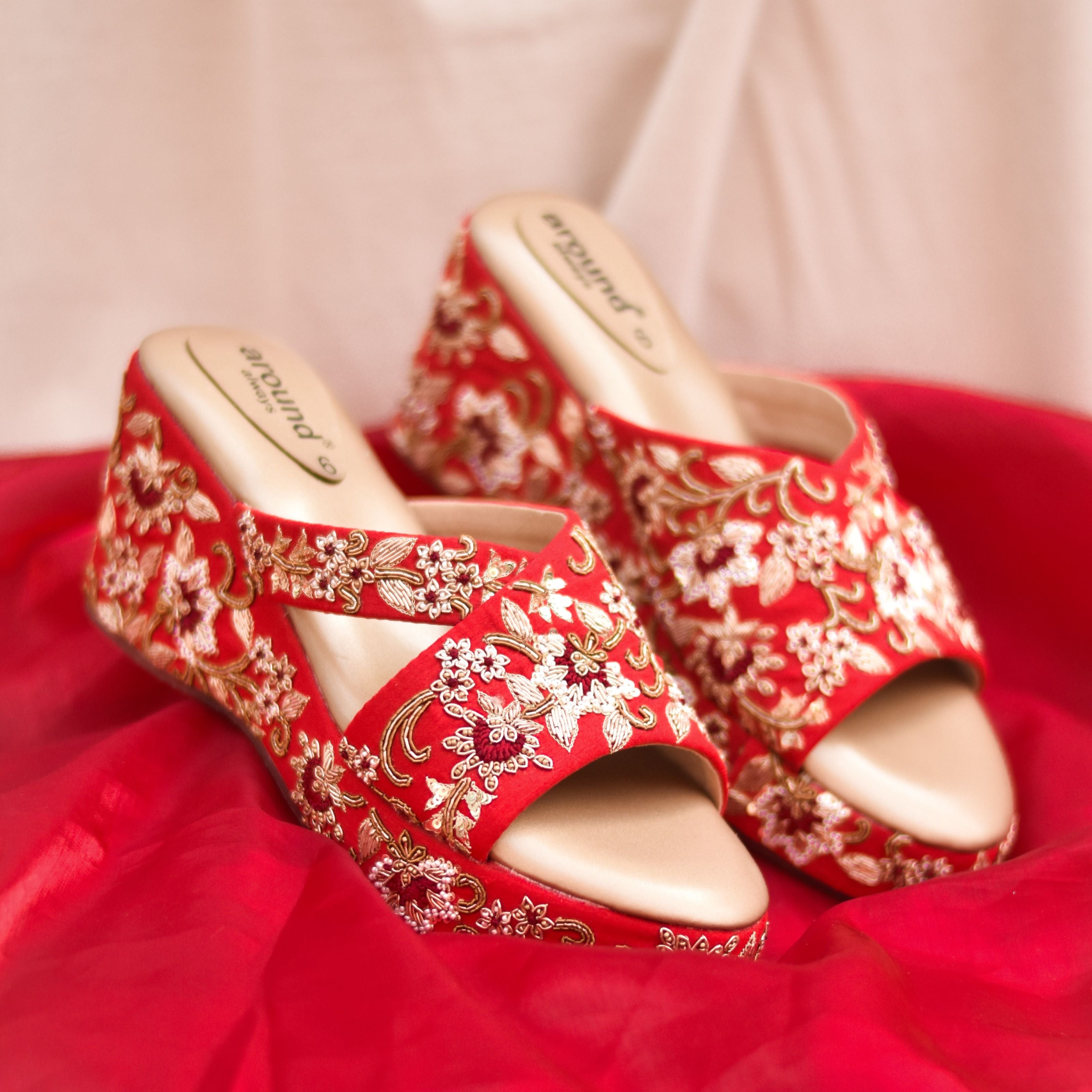 Red Wedding Heels Collection Gorgeous Naina Wedges