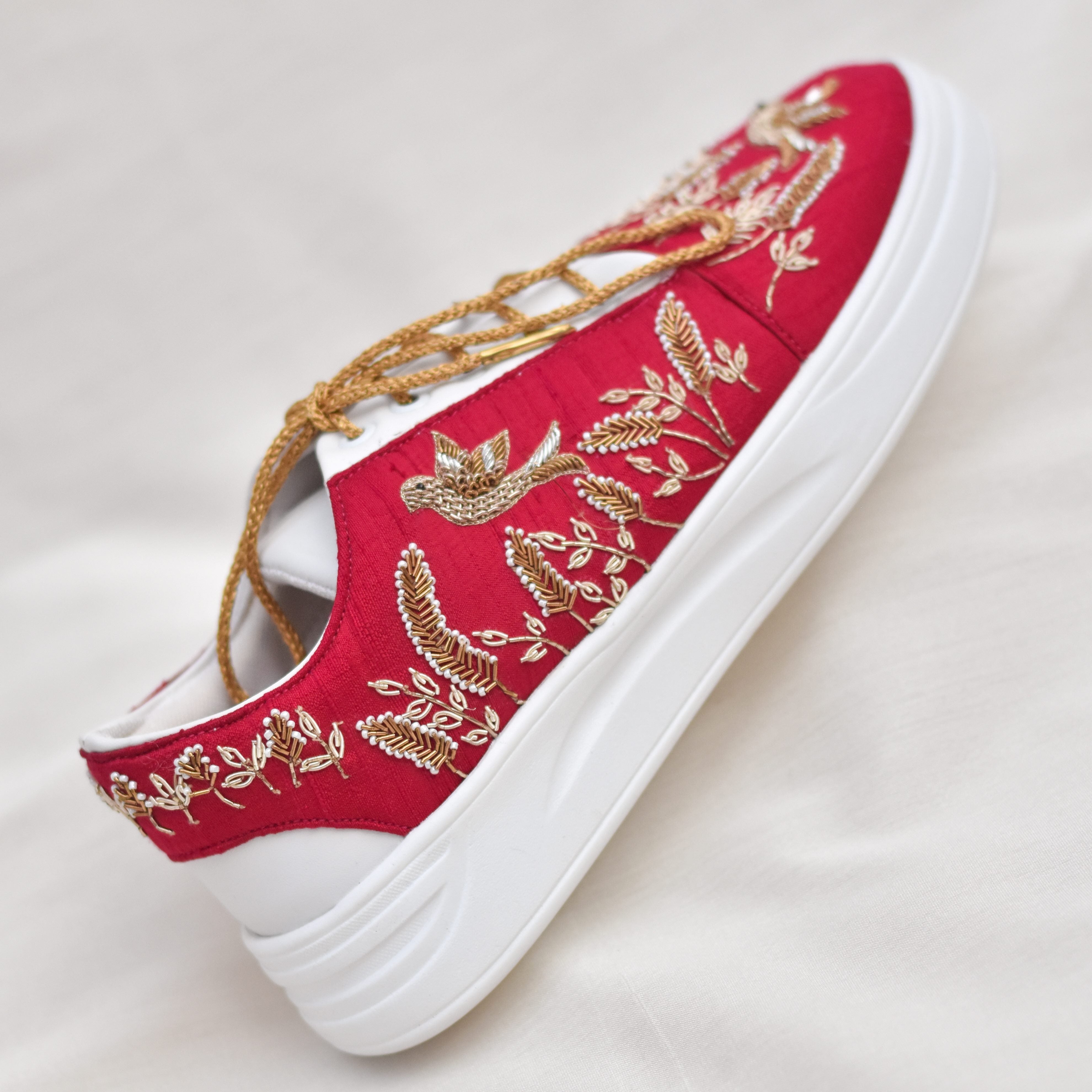 Shop Designer Zardosi Wedding Shoes Panchhi Bridal Sneakers