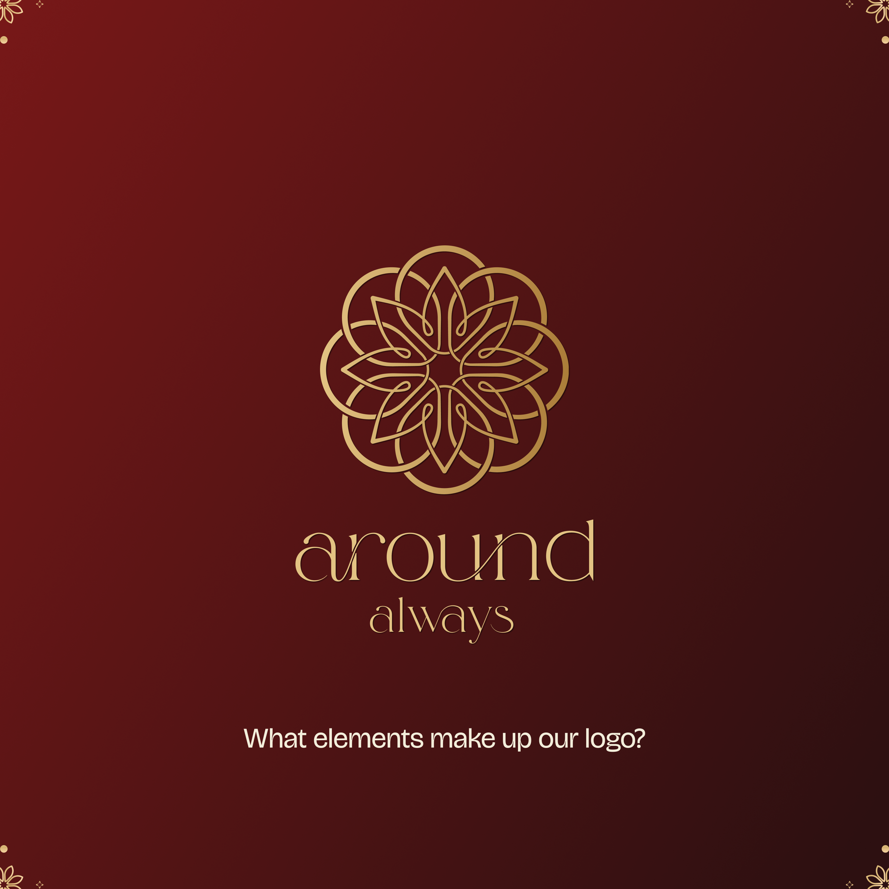 Around Always logo ā elegant and symbolic design inspired by sacred geometry reflecting balance, harmony, and Indian craftsmanship