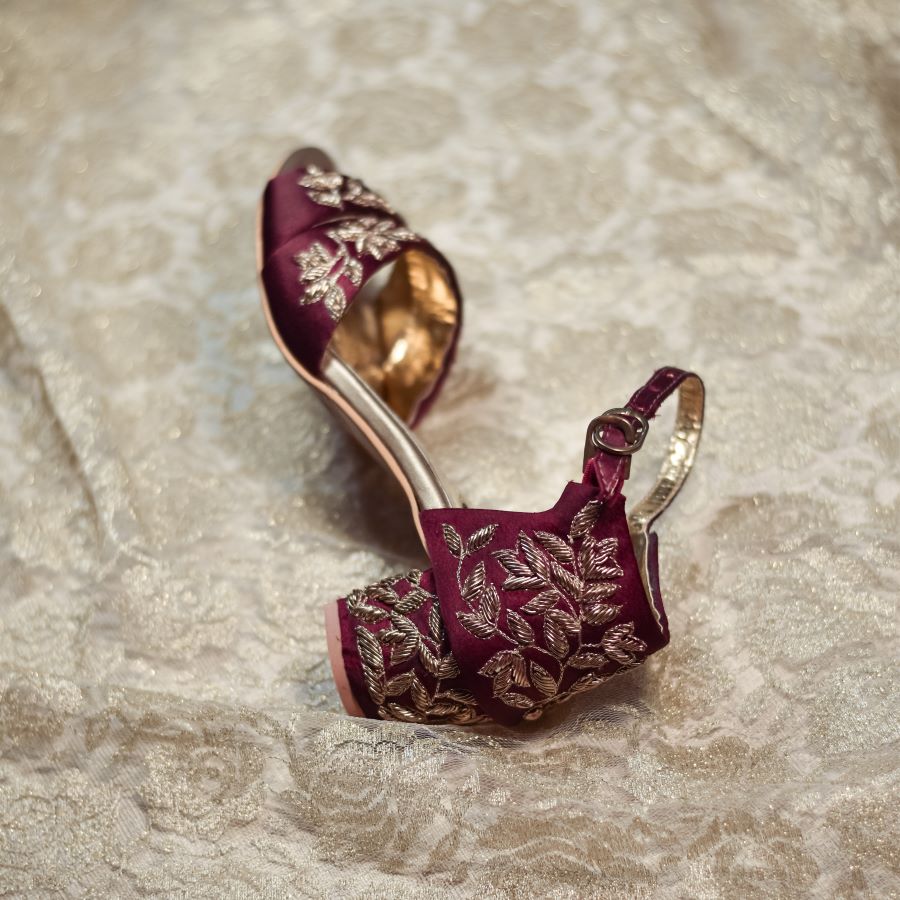 Velvet Heels Gold Leaf Heels Sion Wedges Bridal Heels