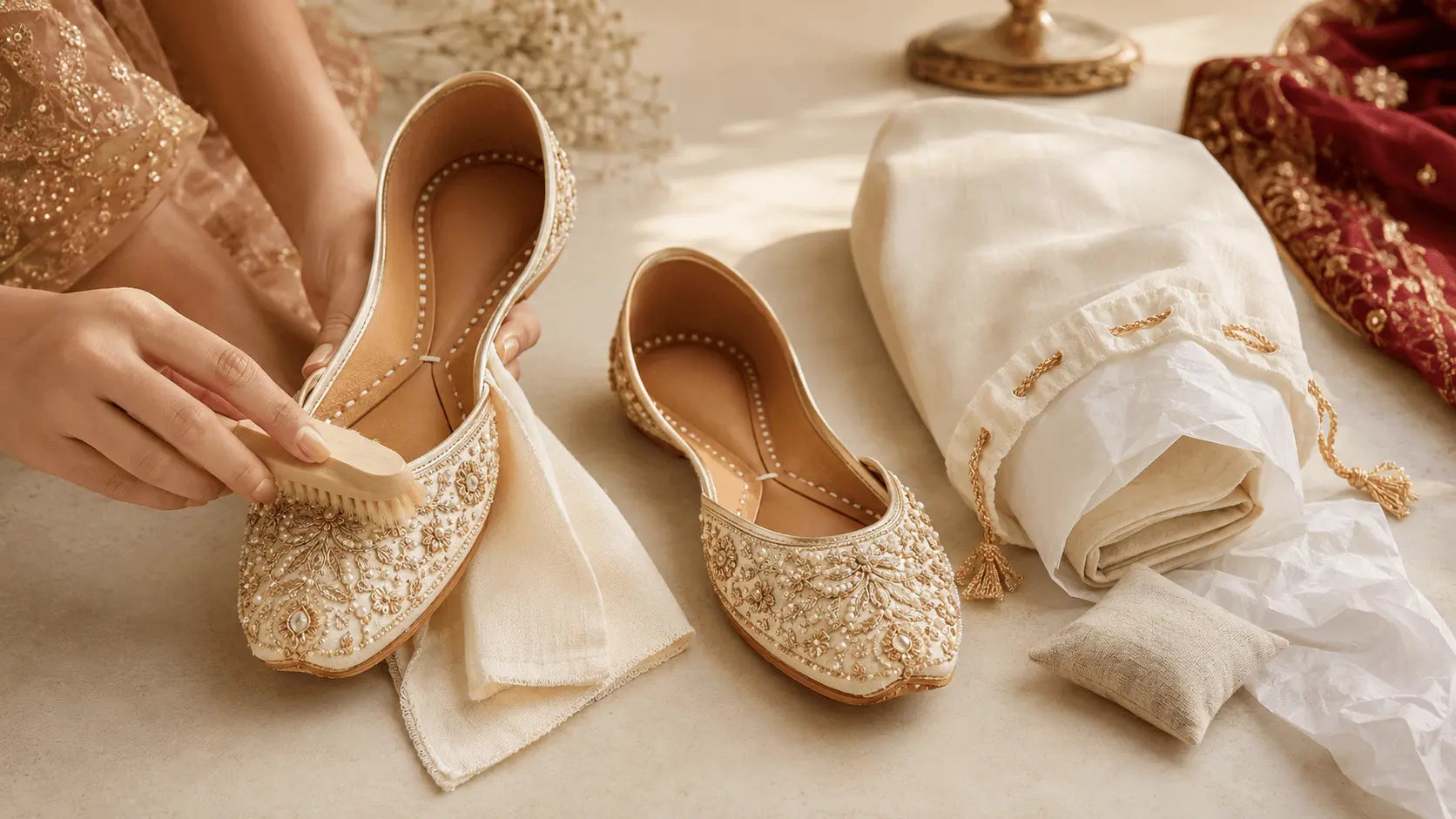 How to Clean and Store Juttis After Your Wedding