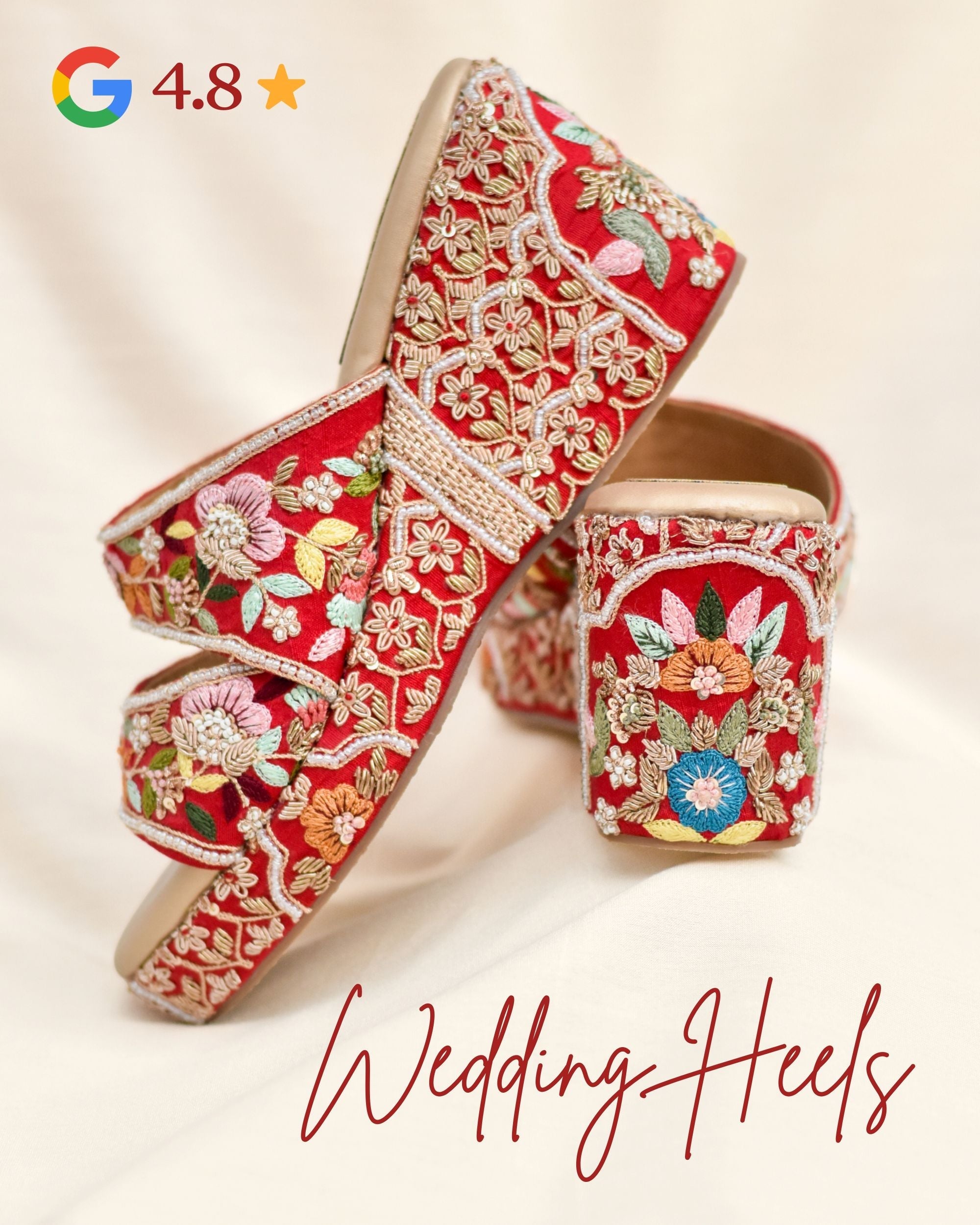 Wedding footwear for bride and groom - heels, wedding sneakers and sherwani shoes
