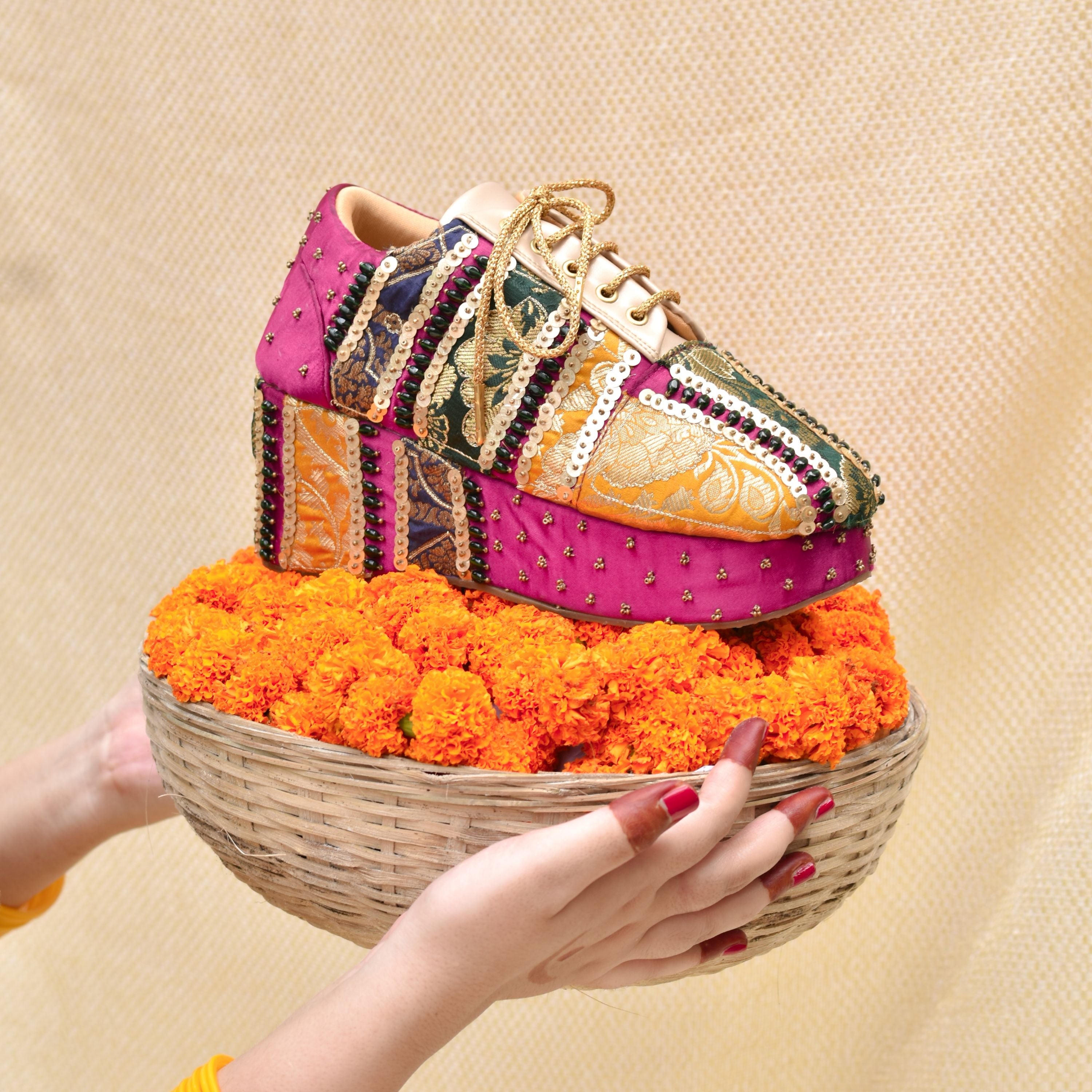 Designer festive shoe collection for Indian brocade sarees