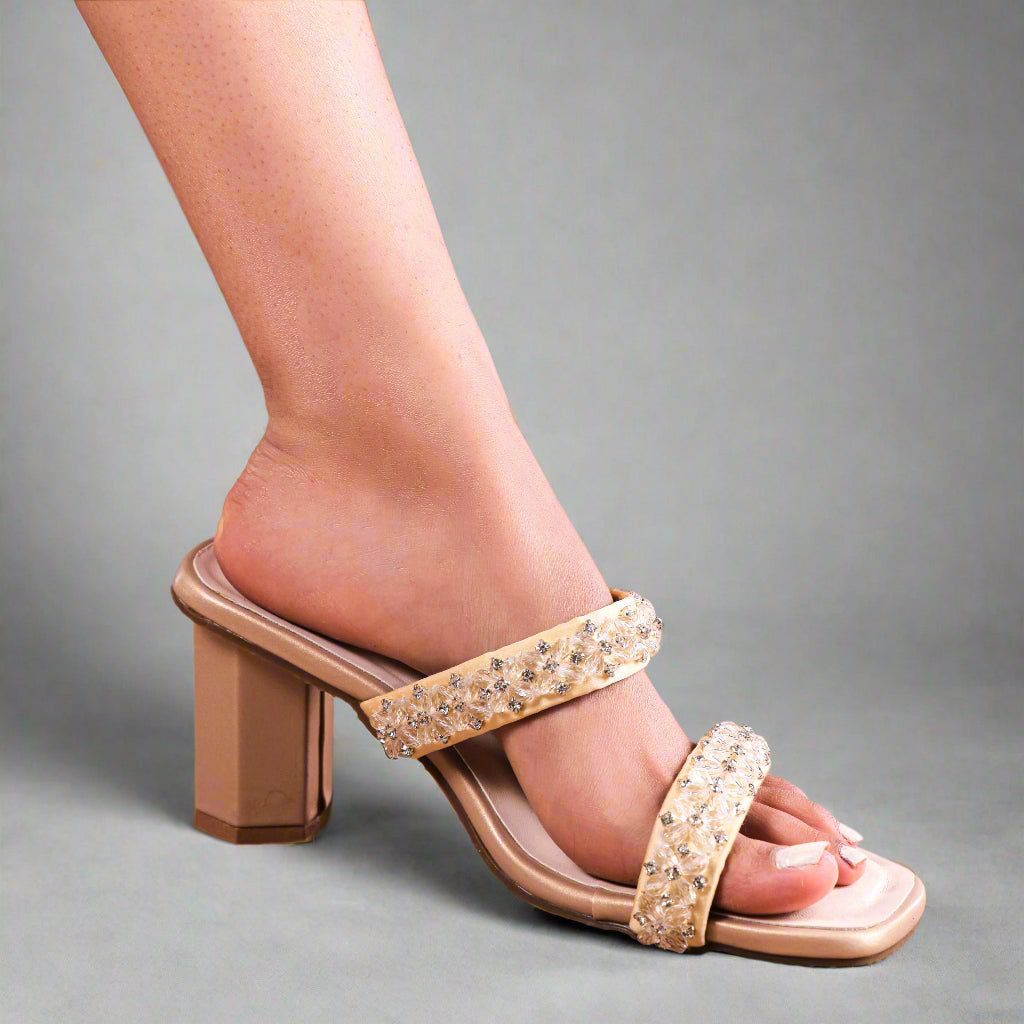 Crystal heels for Christian brides and bridesmaids