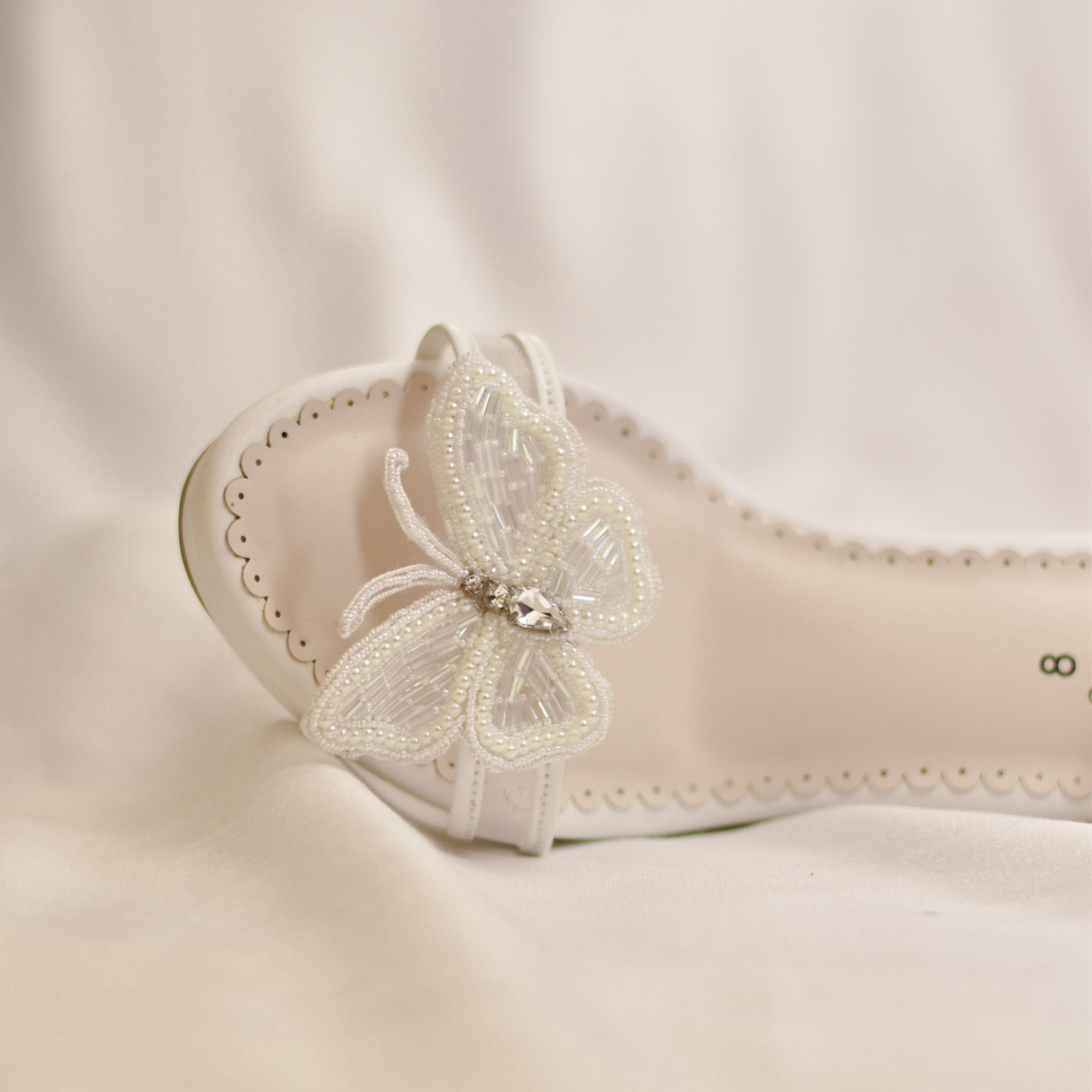 Pencil heel sandals for Christian brides