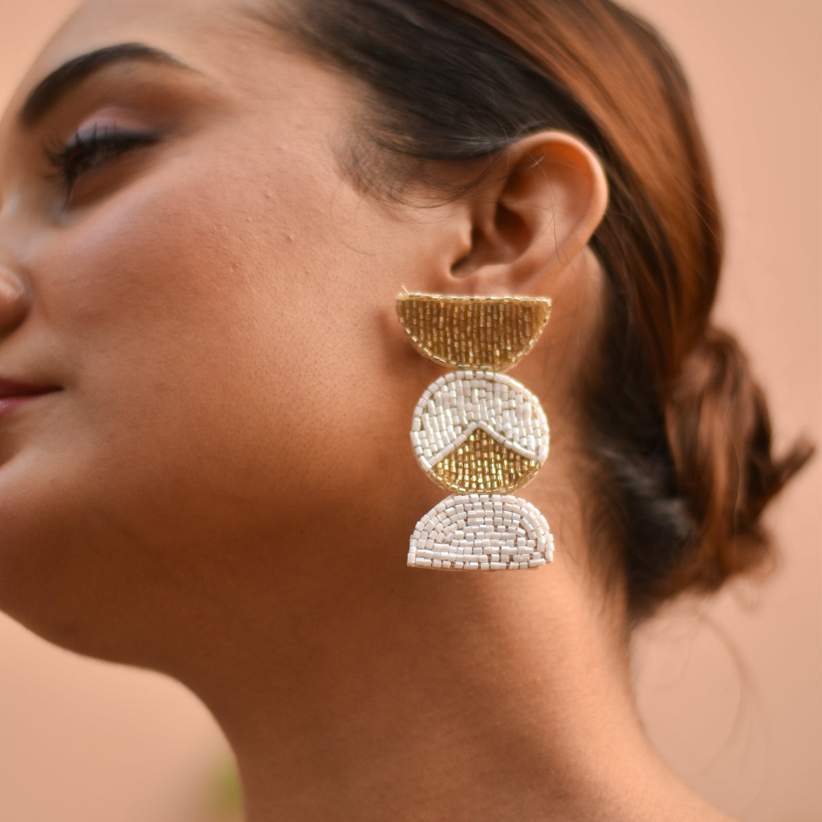 Light weight earrings, hand crafted in Kolkata for long duration wear