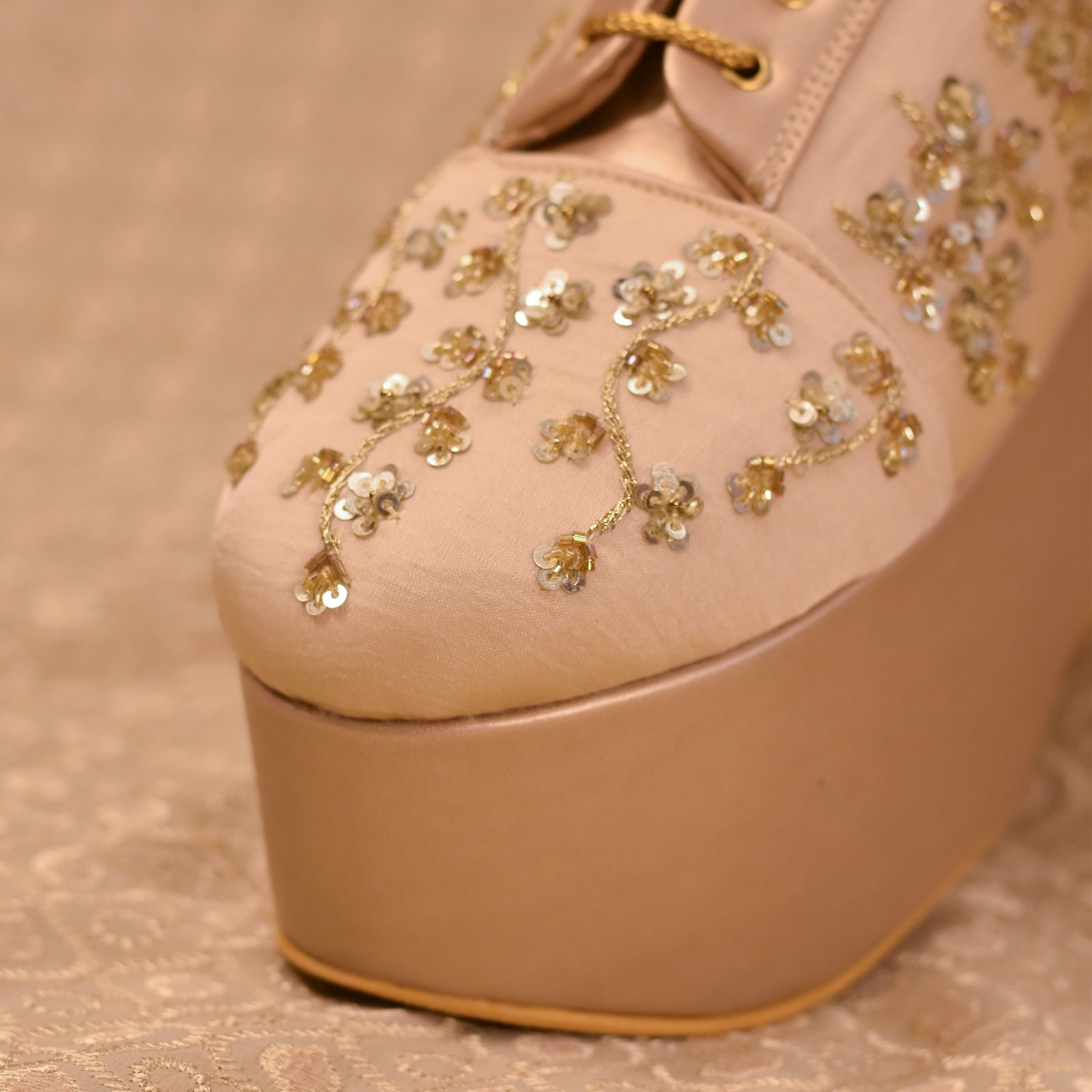 Sequins embellished designer sneakers from India