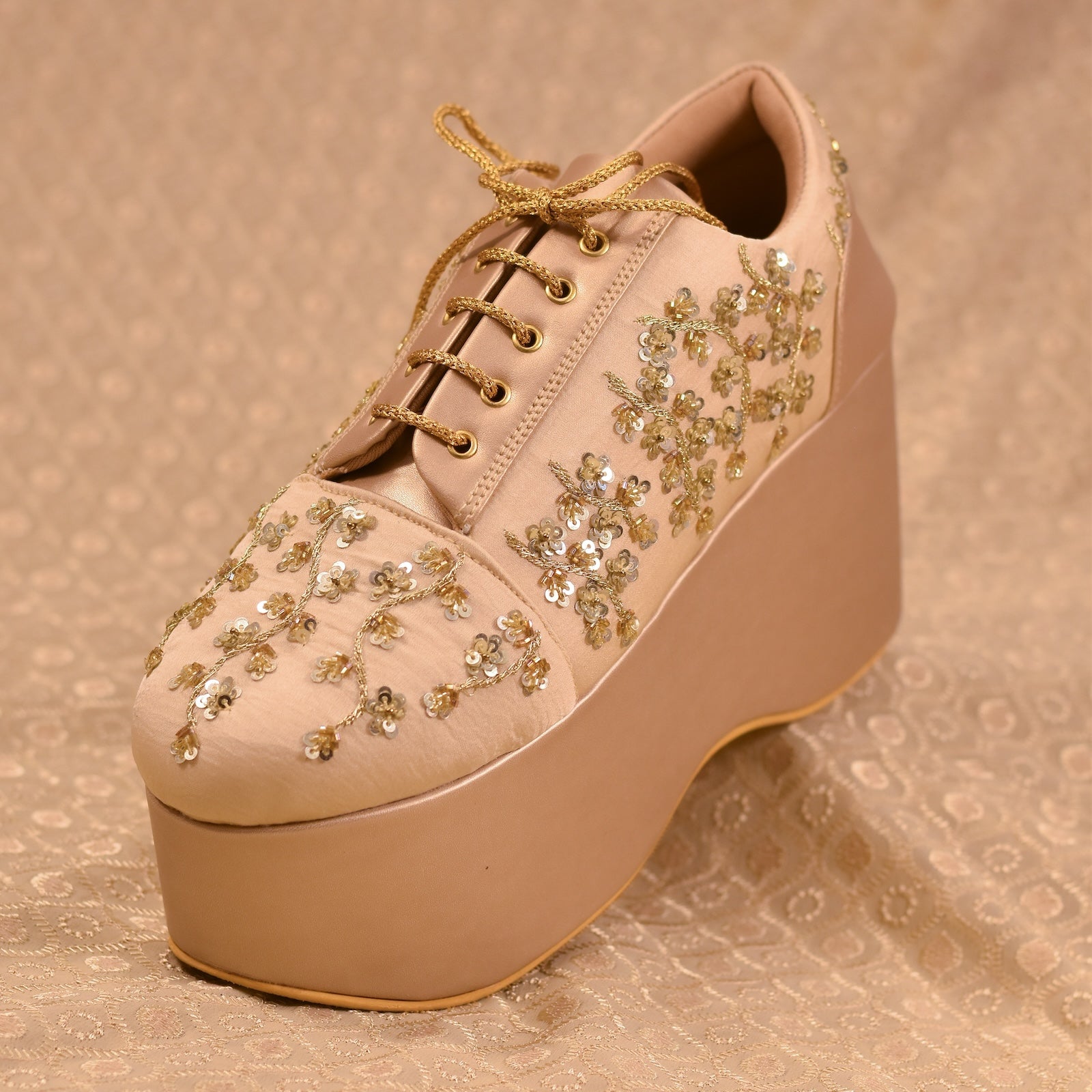 Cinnamon Sneakers High Heel Designer Shoes - Main Image