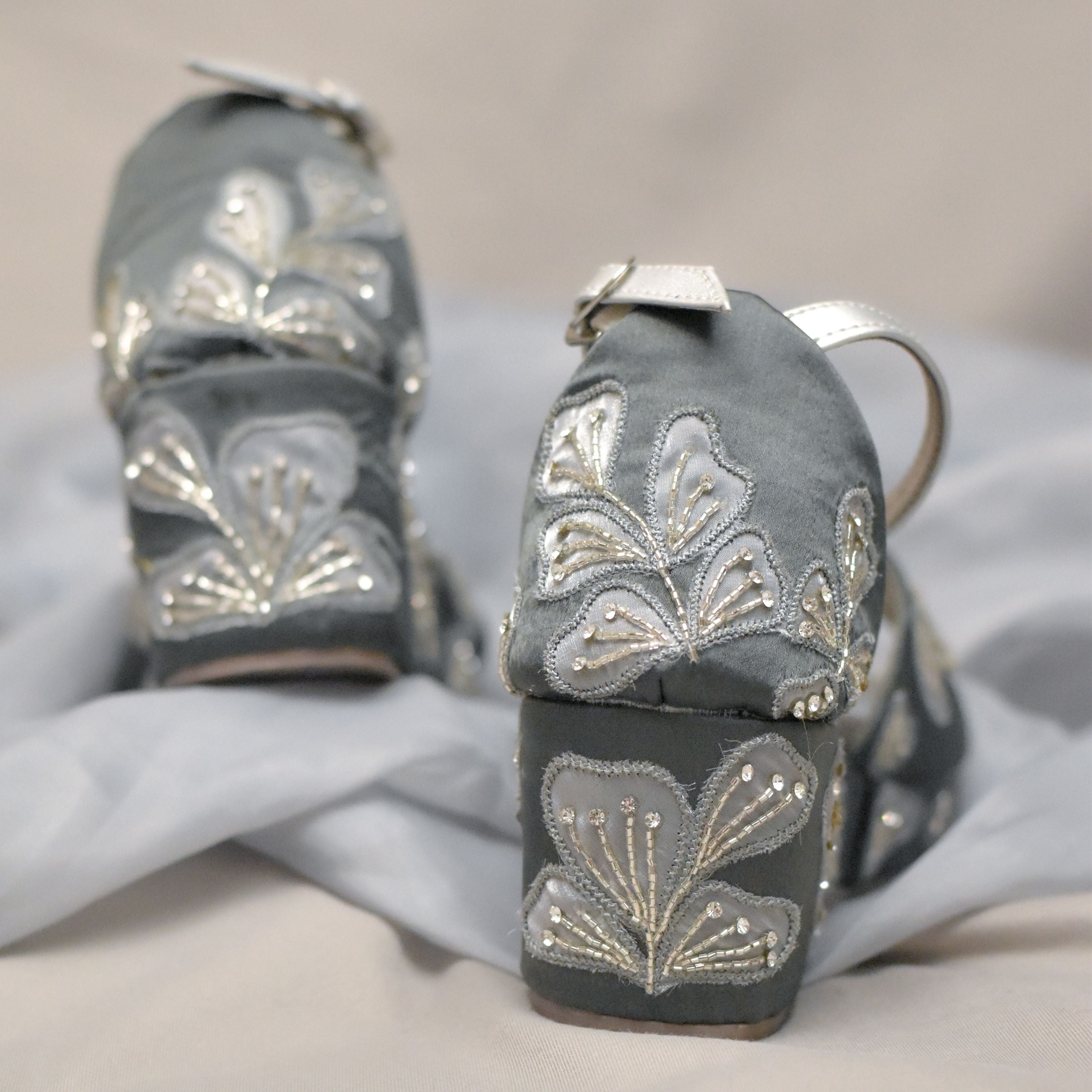 Esme Wedges | Grey Party Heels for Sangeet and Cocktail Night aroundalways Esme Wedges | Grey Party Heels for Sangeet and Cocktail Night aroundalways