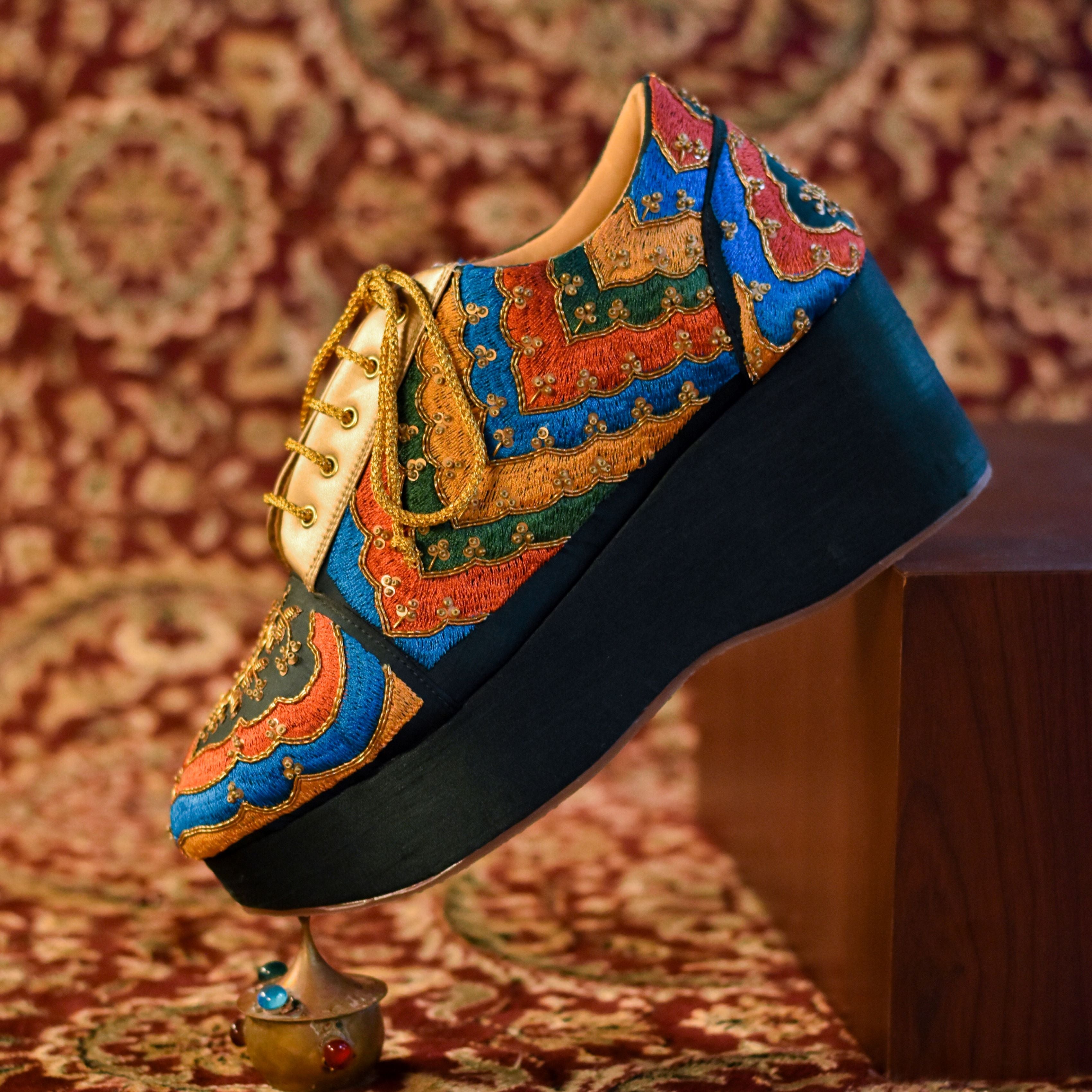 Designer wedding shoes with hand detailing