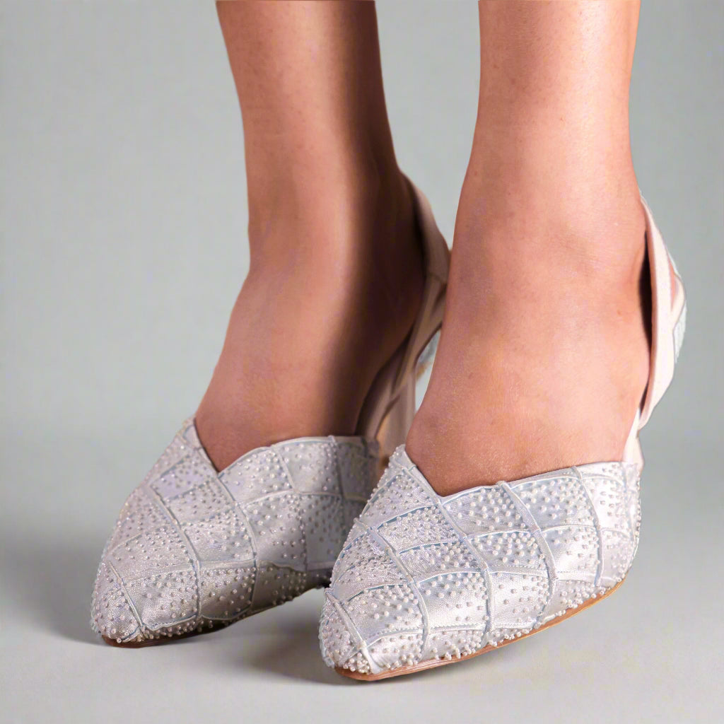 White wedding high heels for Christian brides