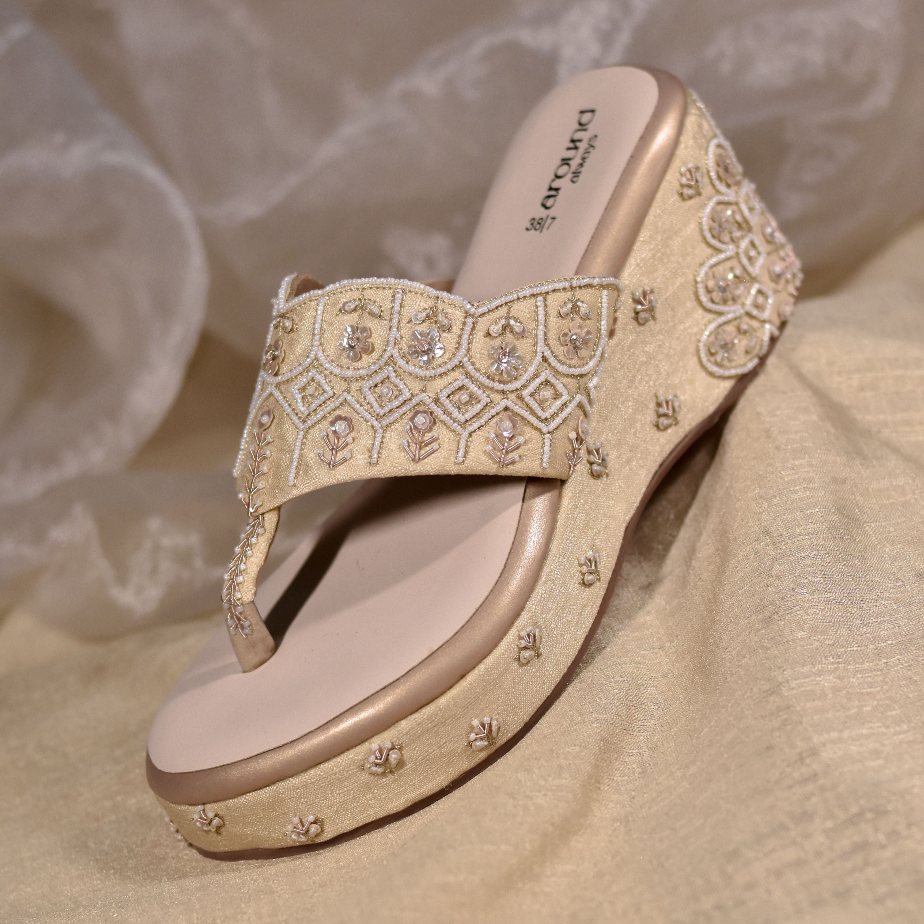 Gold Bling Wedge Shoes Women Bling Gold Stud Wedge Sandals