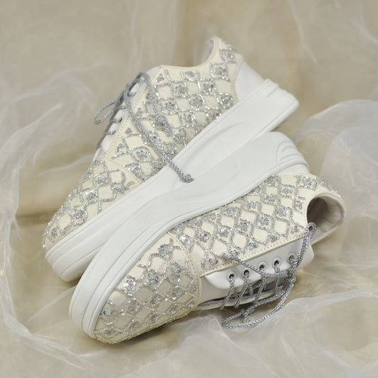 White sneaker shoes for Christian weddings globally