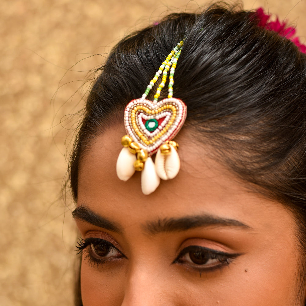 Wedding function jewellery set with heart motifs