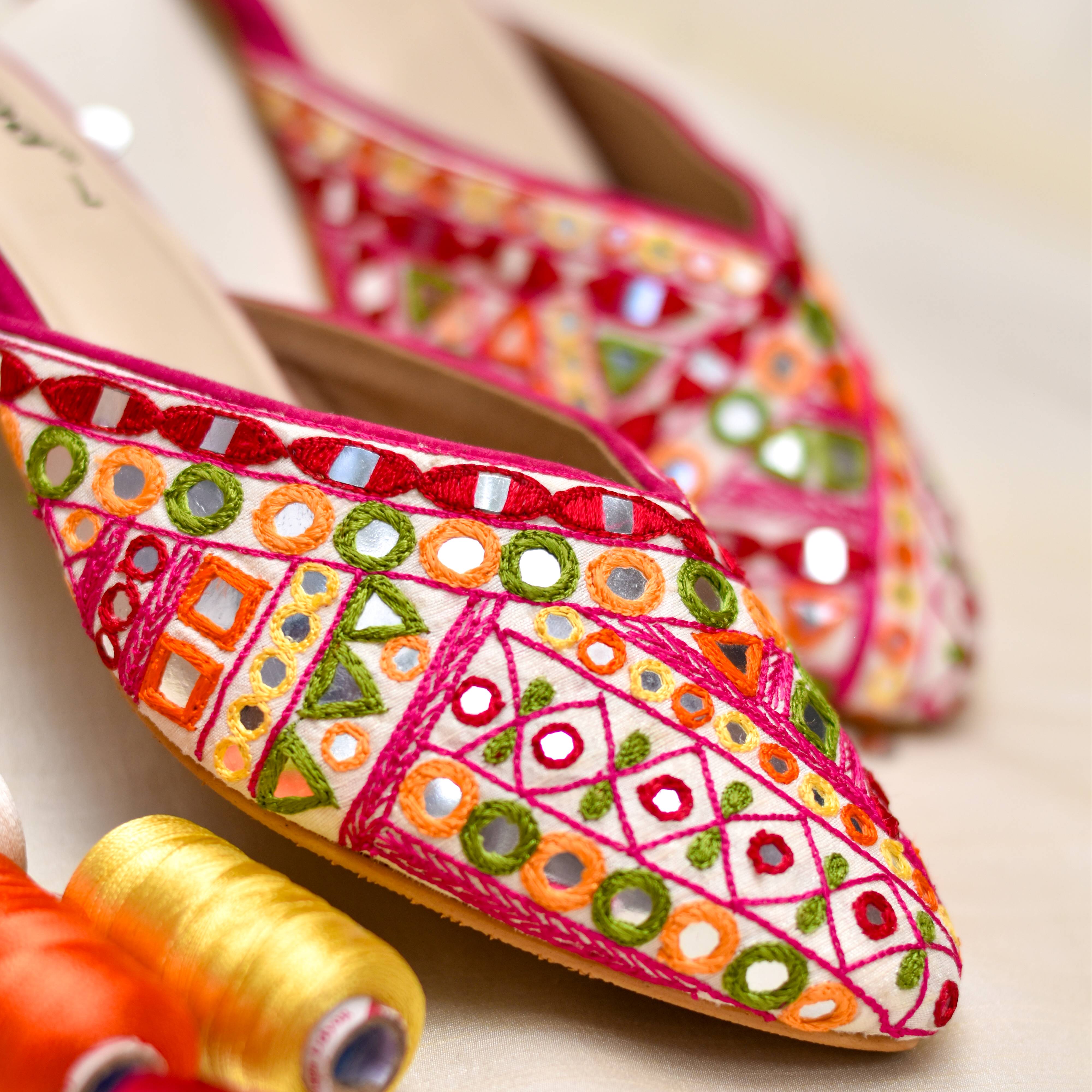 Premium festive mules for Gujarati girls