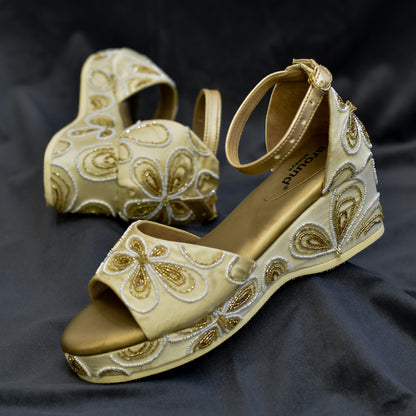 Golden heels for parties and Indian wedding functions