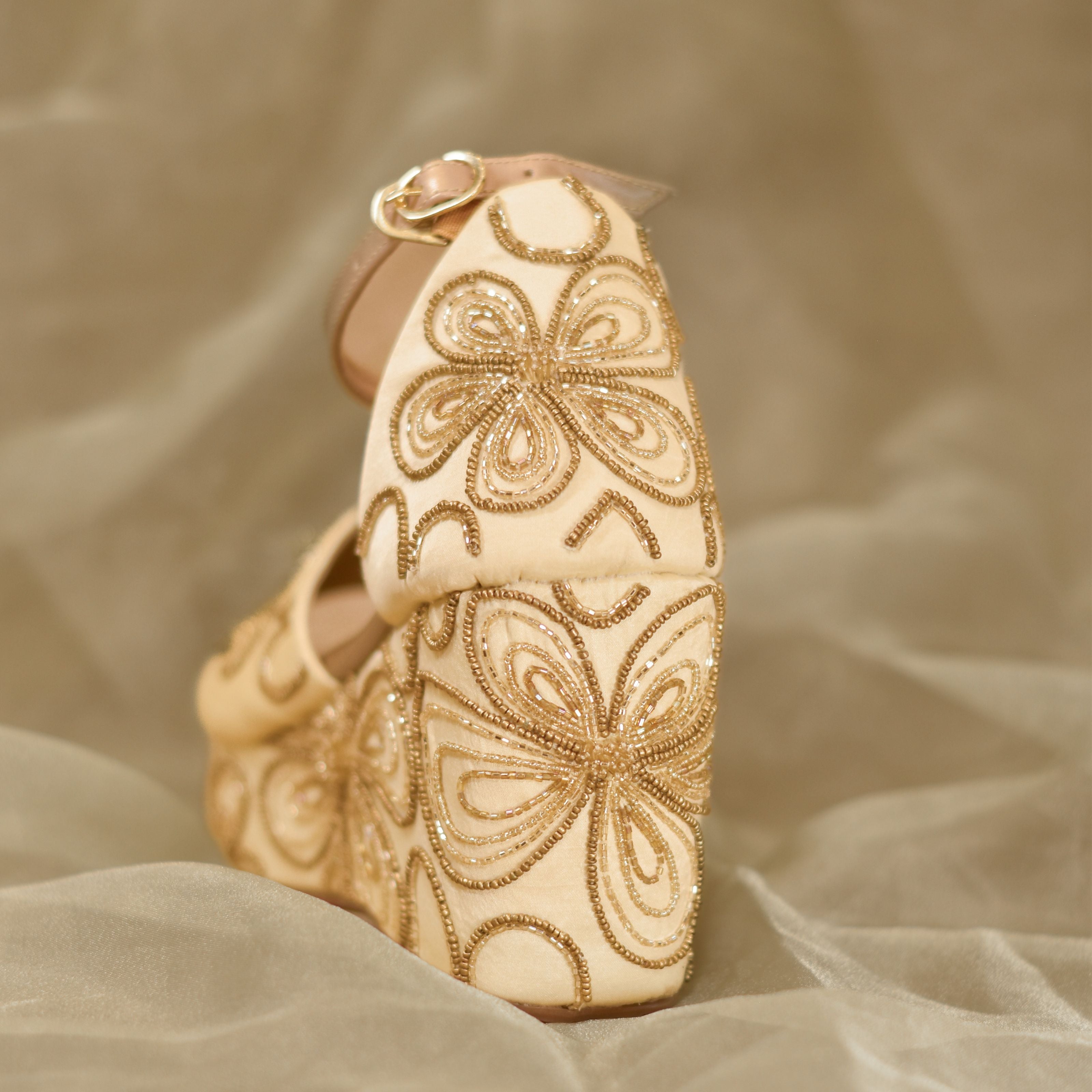 Golden heels for parties and Indian wedding functions