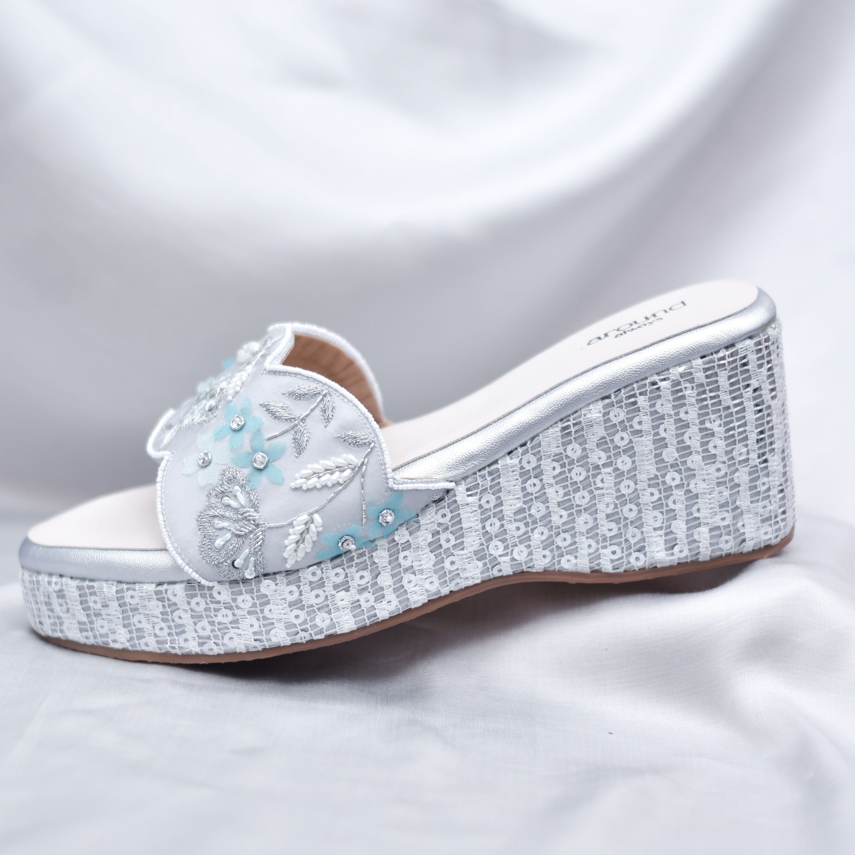 Embroidered occasion pair combining comfort and style