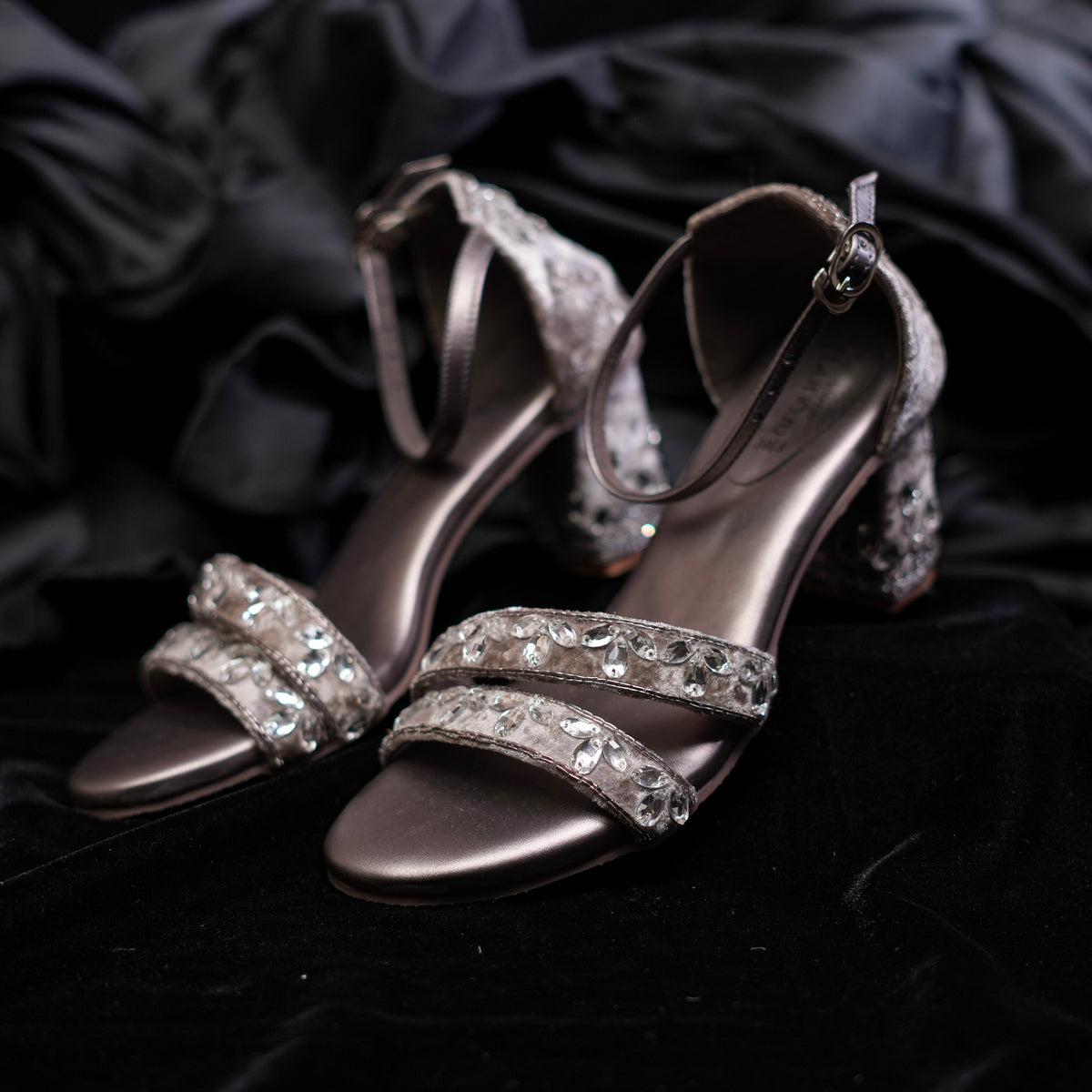 Leah Sandal | Silver Handcrafted Design Heels For Ocassion