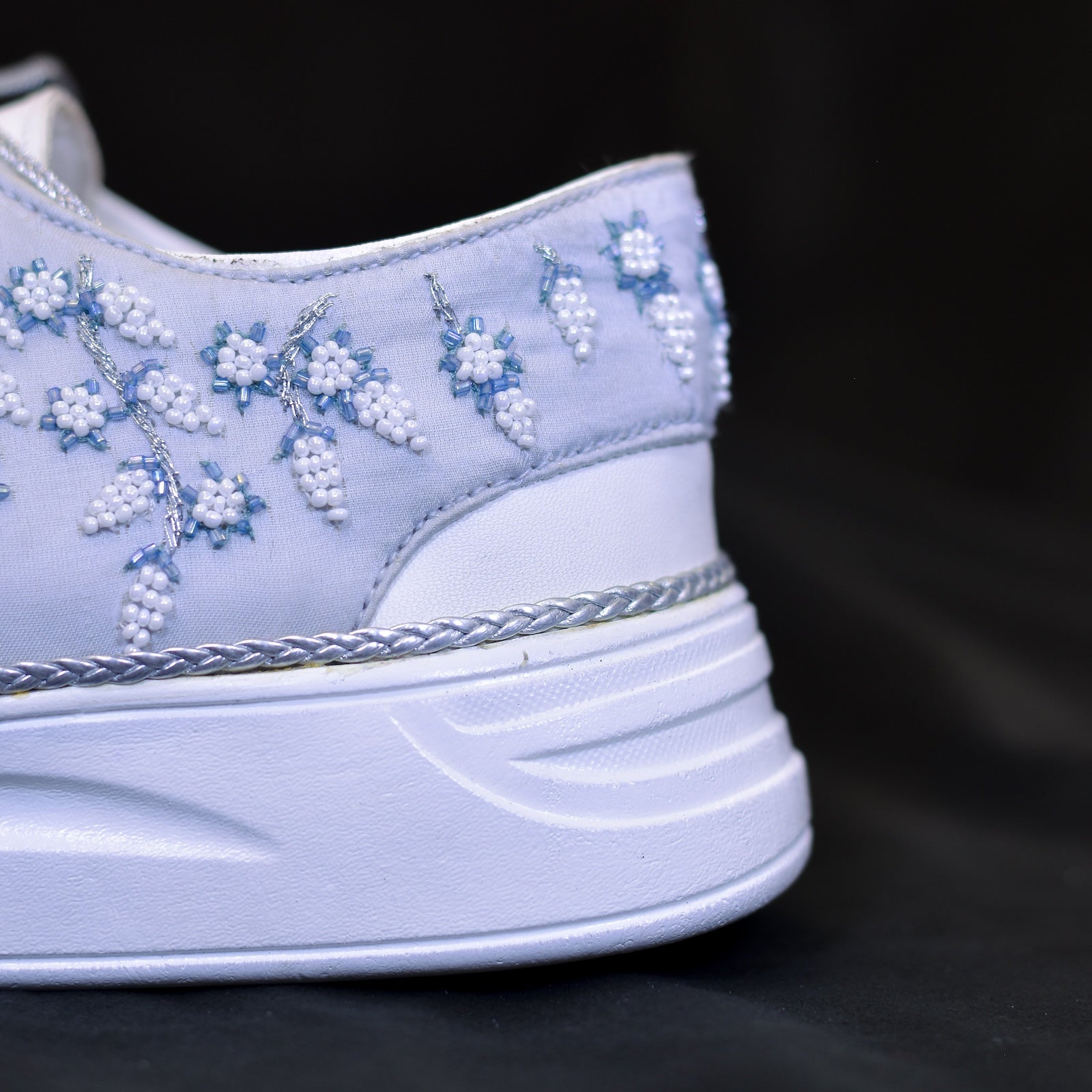 Embellished sneaker shoes for brides and bridesmaids