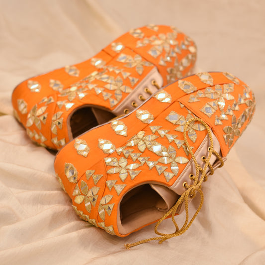 Mirror work Indian Handembroidered Shoes 