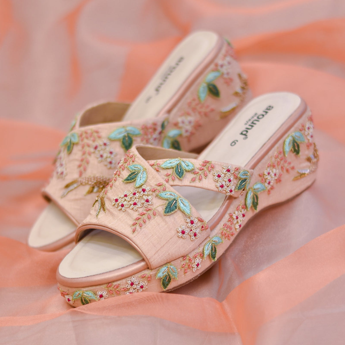 Pastel high heel wedges with global shipping