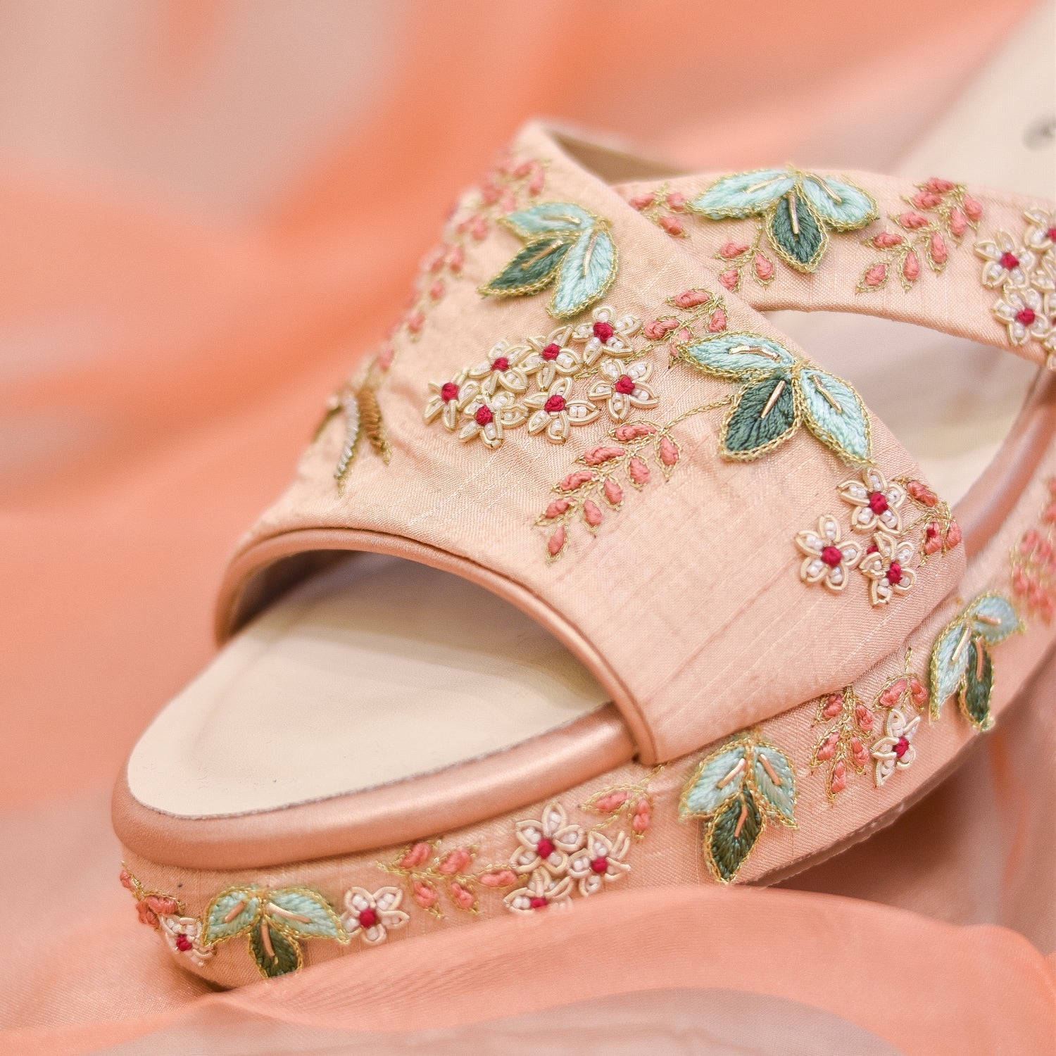 3D embroidered wedges for Indian occasions