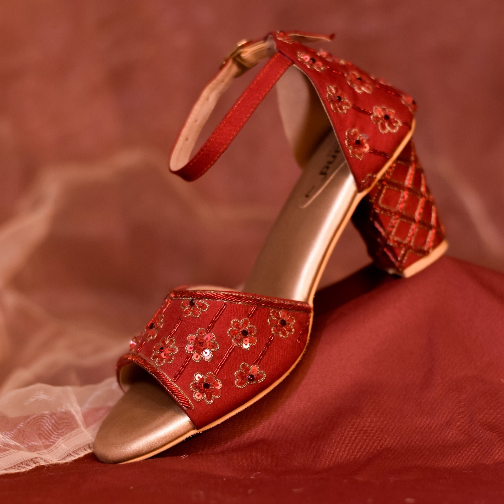 Pencil Heels Stylo Bridal Shoes 2020 Monroe Sandals Red Occasion