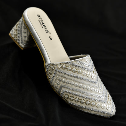 Sequins Casual Heels for Indian Outings