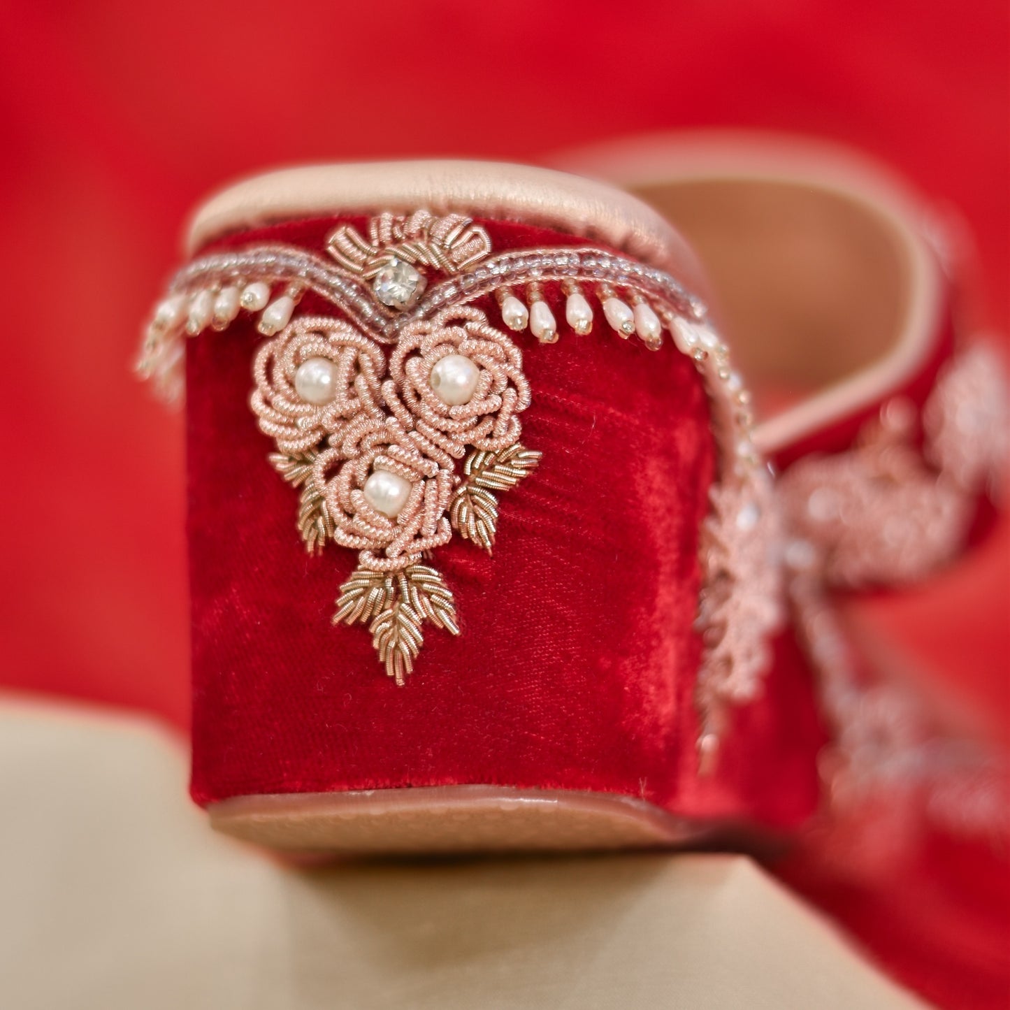 Velvet Heels for Bridal Wear