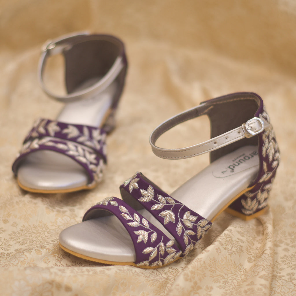 Patti Purple Silver Sandals | Dress Heels for Women aroundalways Patti Purple Silver Sandals | Dress Heels for Women aroundalways
