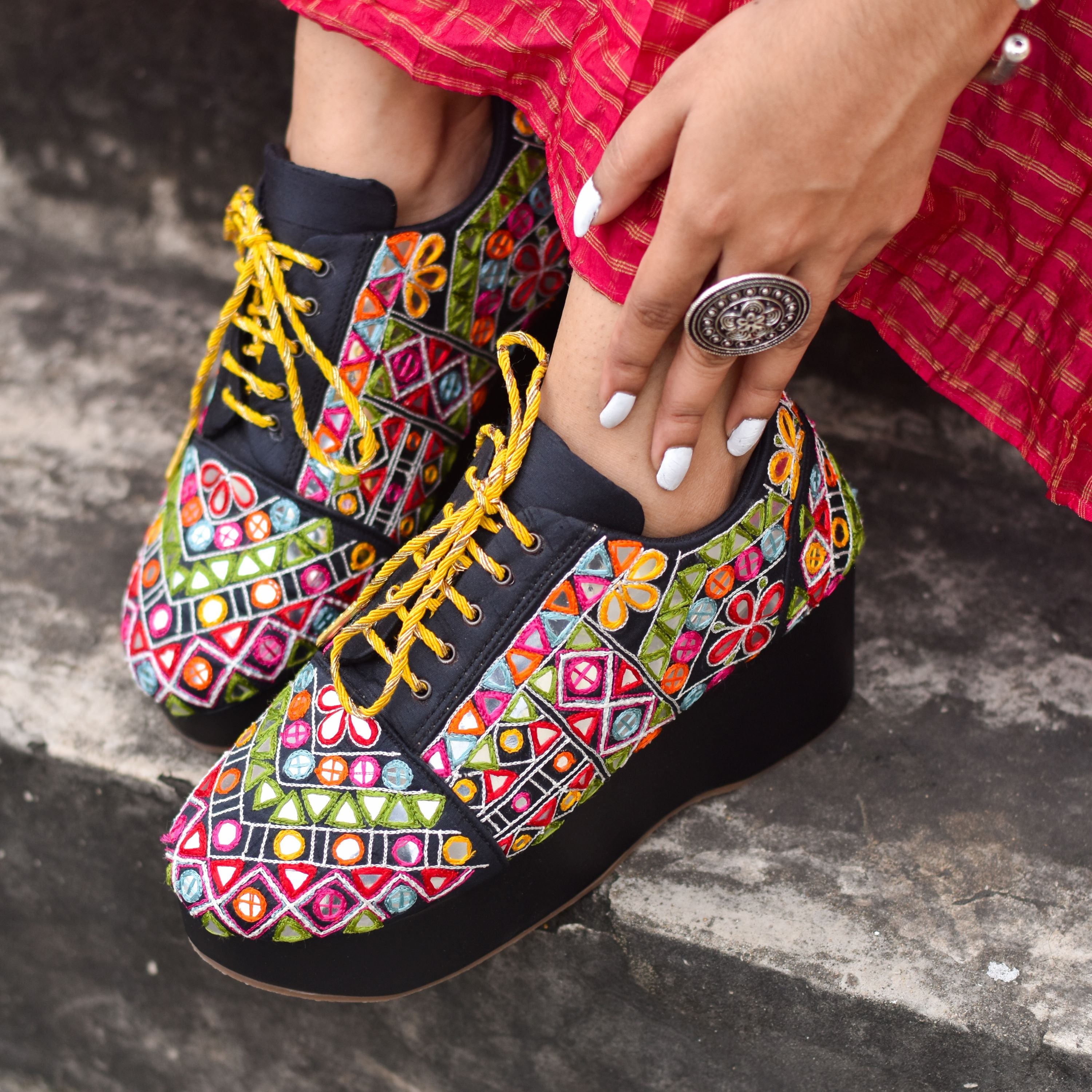 Designer Sneakers Shoes For Girls Below 500 Raas Sneaker Wedges