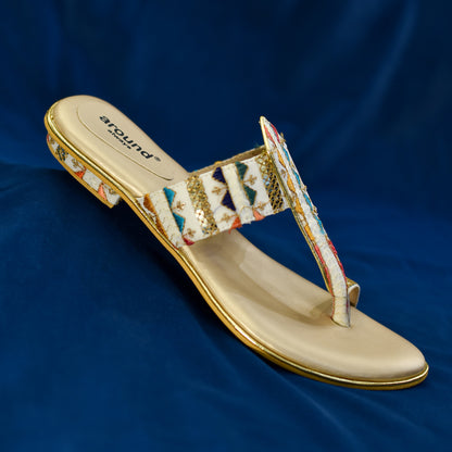 Kolhapuri flat footwear for Indian festivals and celebrations