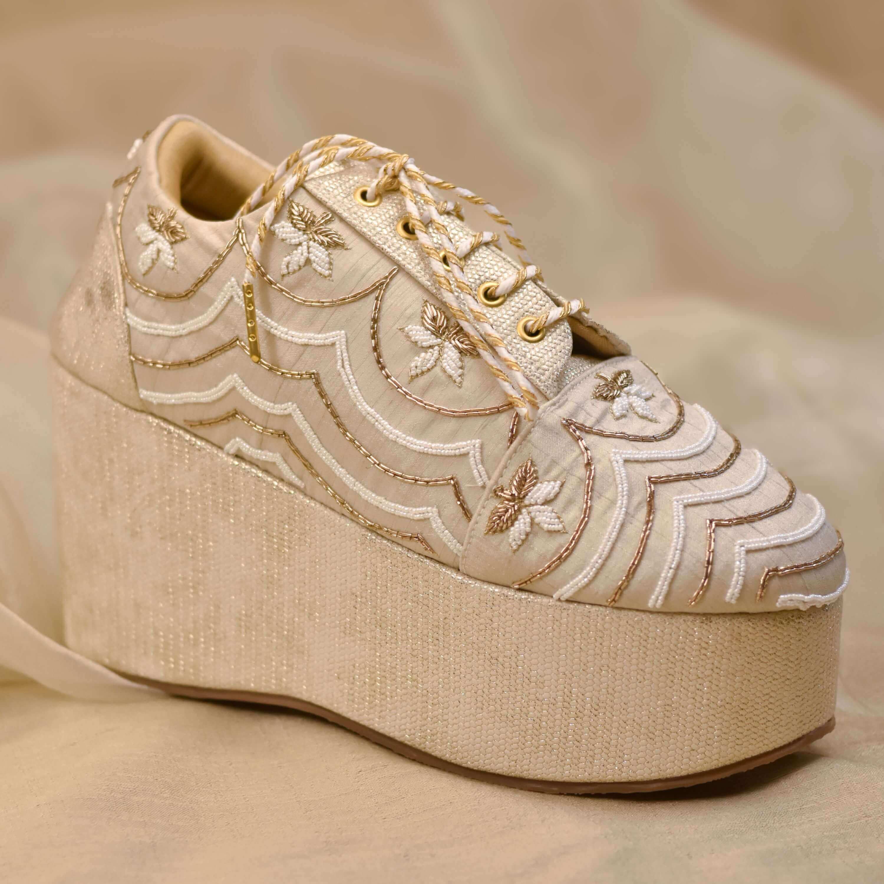 High Heel Shoes Cute Ladies Sneakers Faith Bridal Sneakers Silver