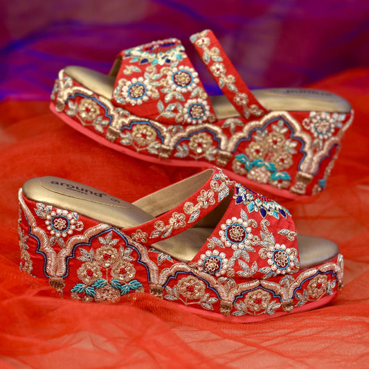 Indian Couture Footwear with Hand Embroidery