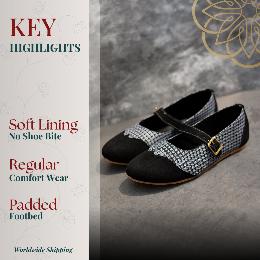 Black Mary Janes In Soft Materials for Casual Wear