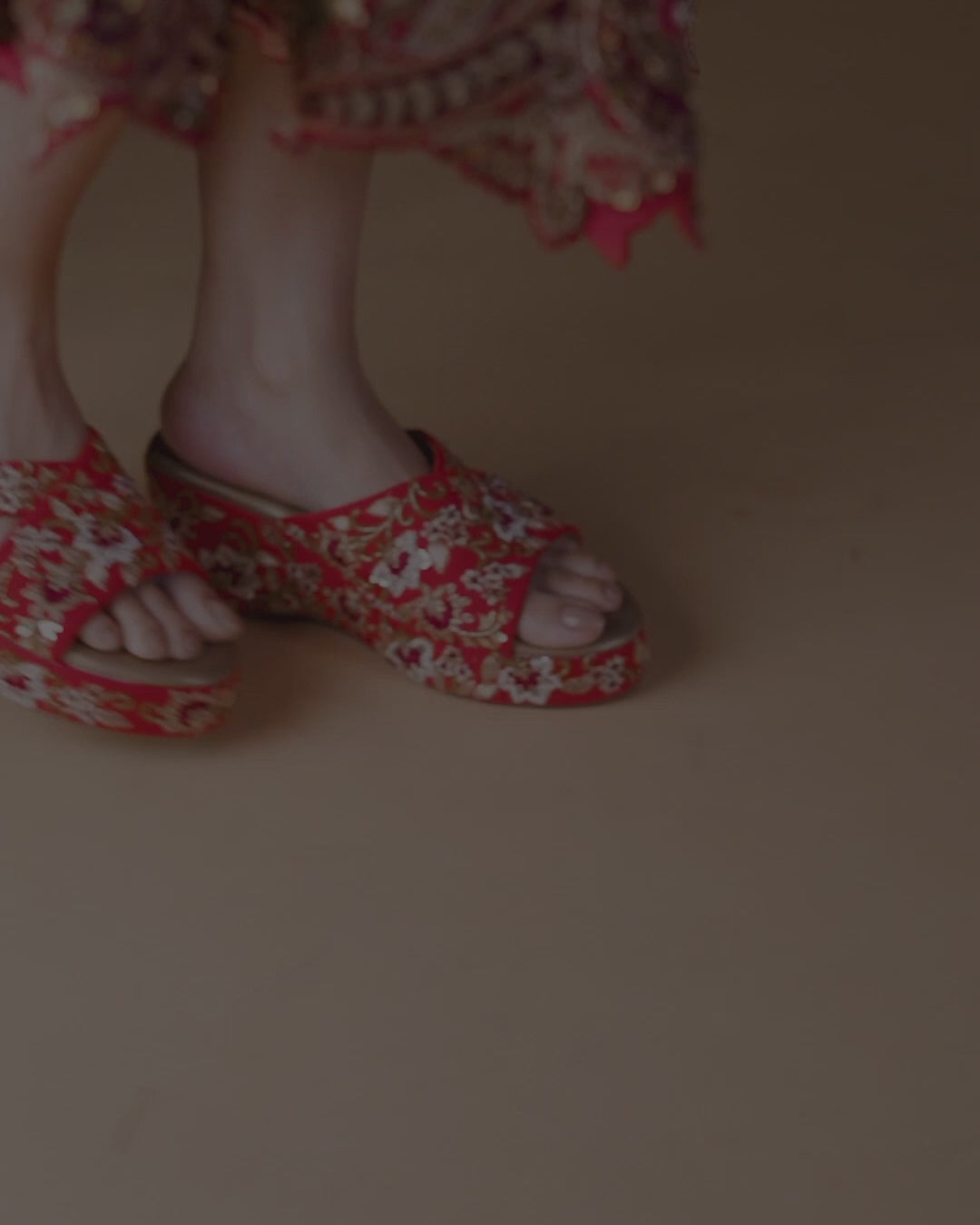 Bridal Wedges for a Premium Indian Bridal Lehenga