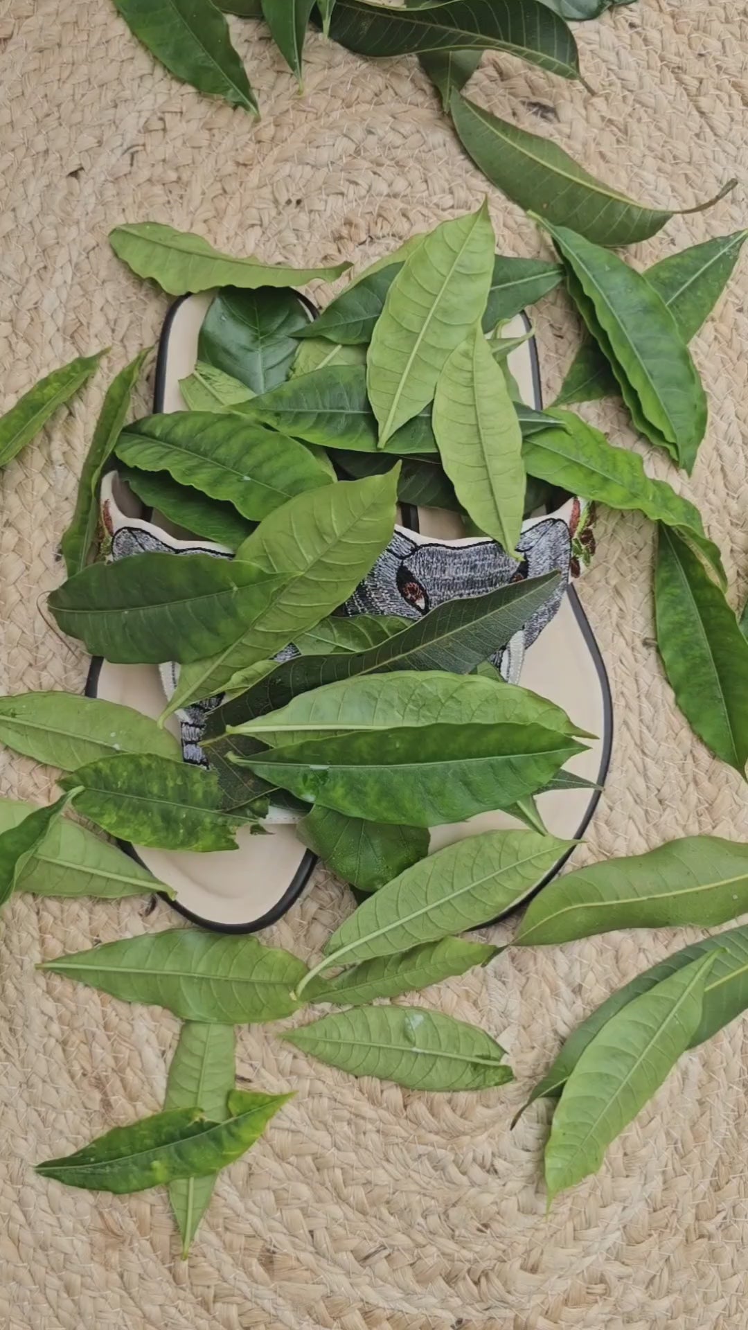 Premium flat kolhapuris in black and white with designer elephant embroidery