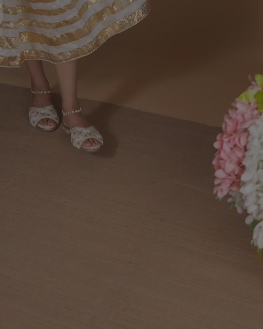 Low heel Indian bridal flats for tall brides