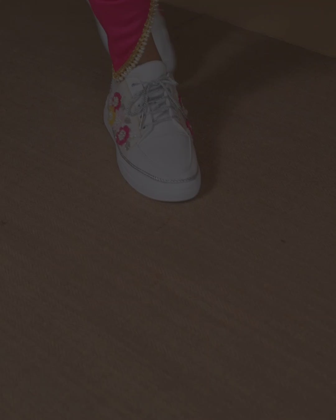 Comfortable multicolour sneakers for stylish brides