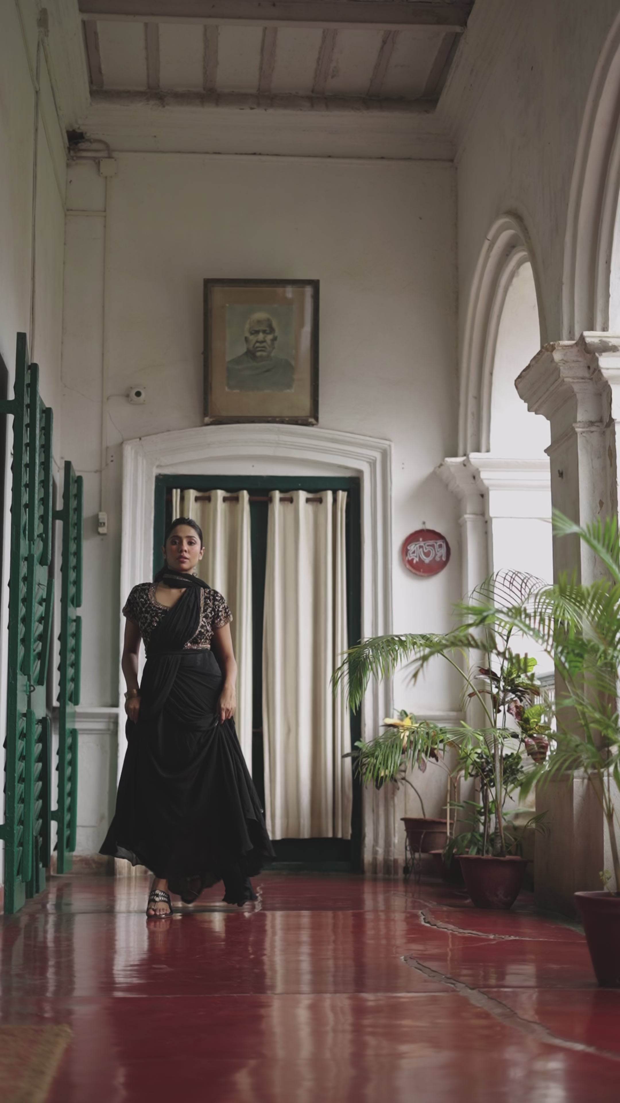 Black Kolhapuri with High Heels for Banarasi Brocade Sarees, Salwar and Black Indian Gown 