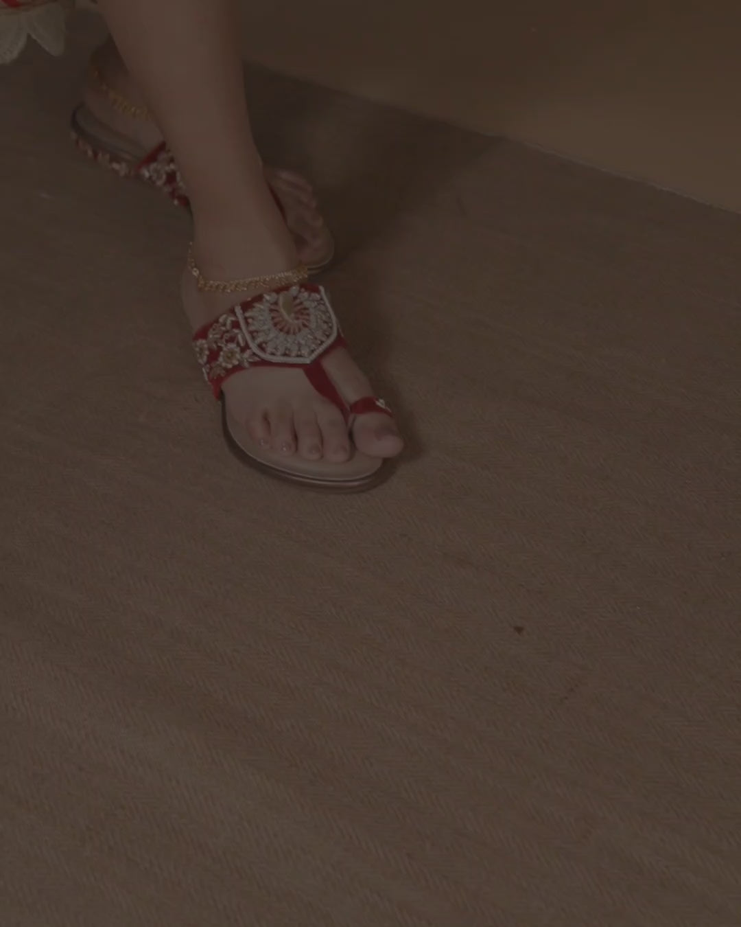 Peacock embroidered Kolhapuri chappals for Indian brides and mother