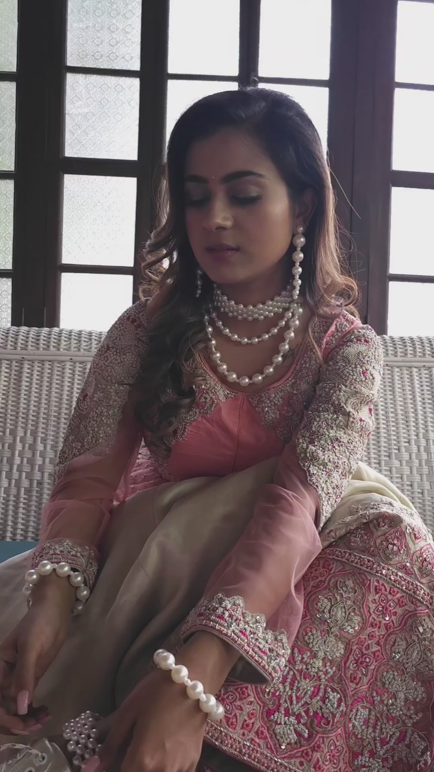 Tone on tone white and beige wedding shoes for Indian brides