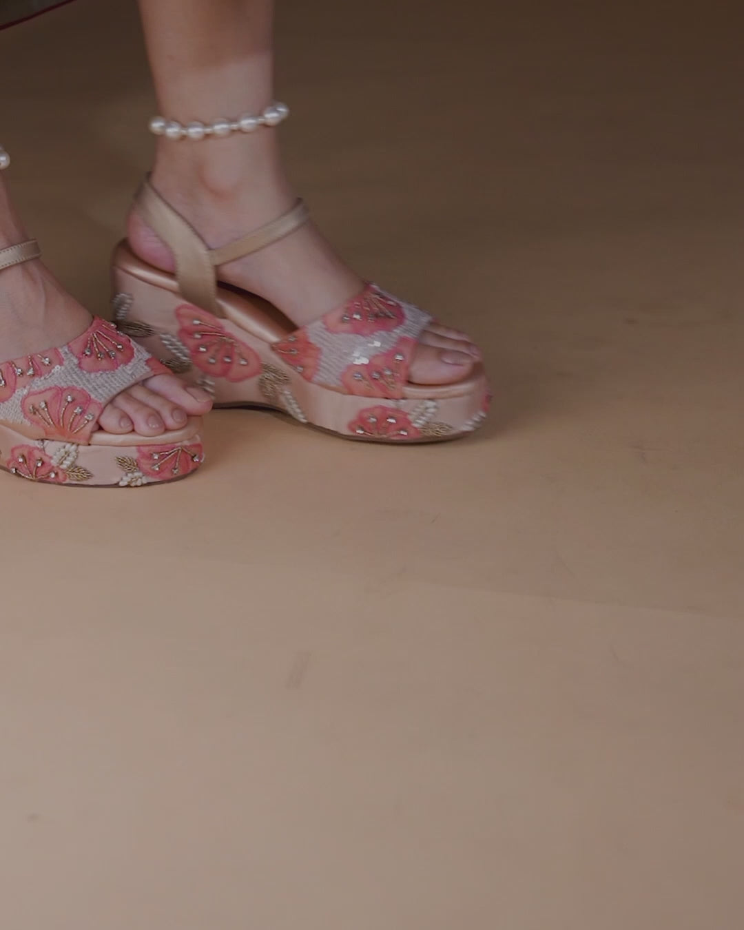 Embroidered high heel shoes for Indian women with premium taste