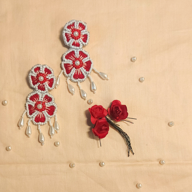Handmade wedding accessories and earrings for haldi