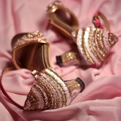 Glass heels sangeet sandals