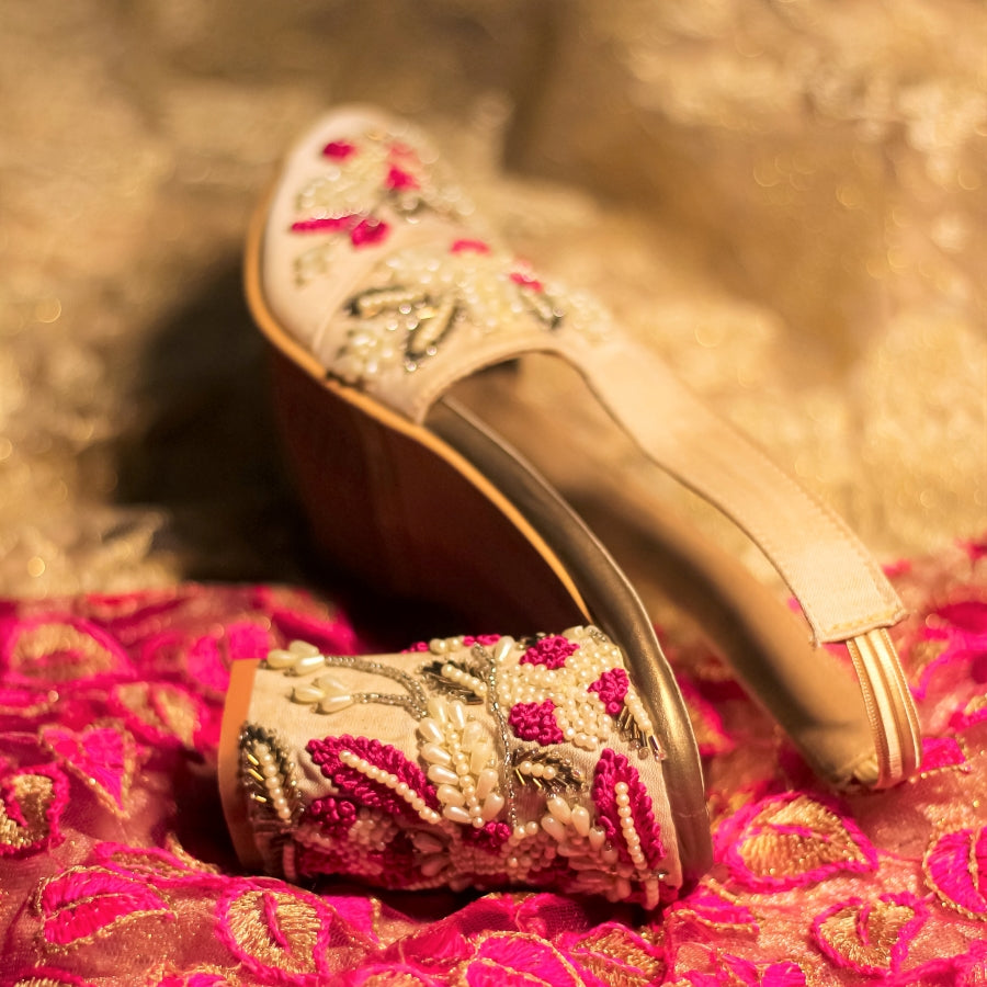 Buy Grey Embellished Wedding Shoes, Punjabi Mojaris, Indian Khussa Shoes,  Beaded Bridal Footwear, Ethnic Indian Shoes, Juttis, Khussa, Jooties Online  in India - Etsy